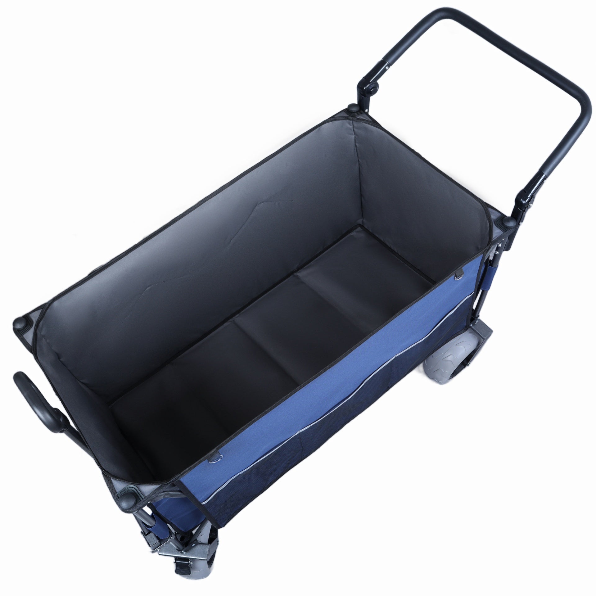 Multi-Functional Push-Pull Folding Wagon Cart with Rotating Handle & 9"x4" Beach Tires for Camping & Beach –300L XL Heavy-Duty, 480lbs load, Large Capacity for Transport, Groceries, and Outdoor Use