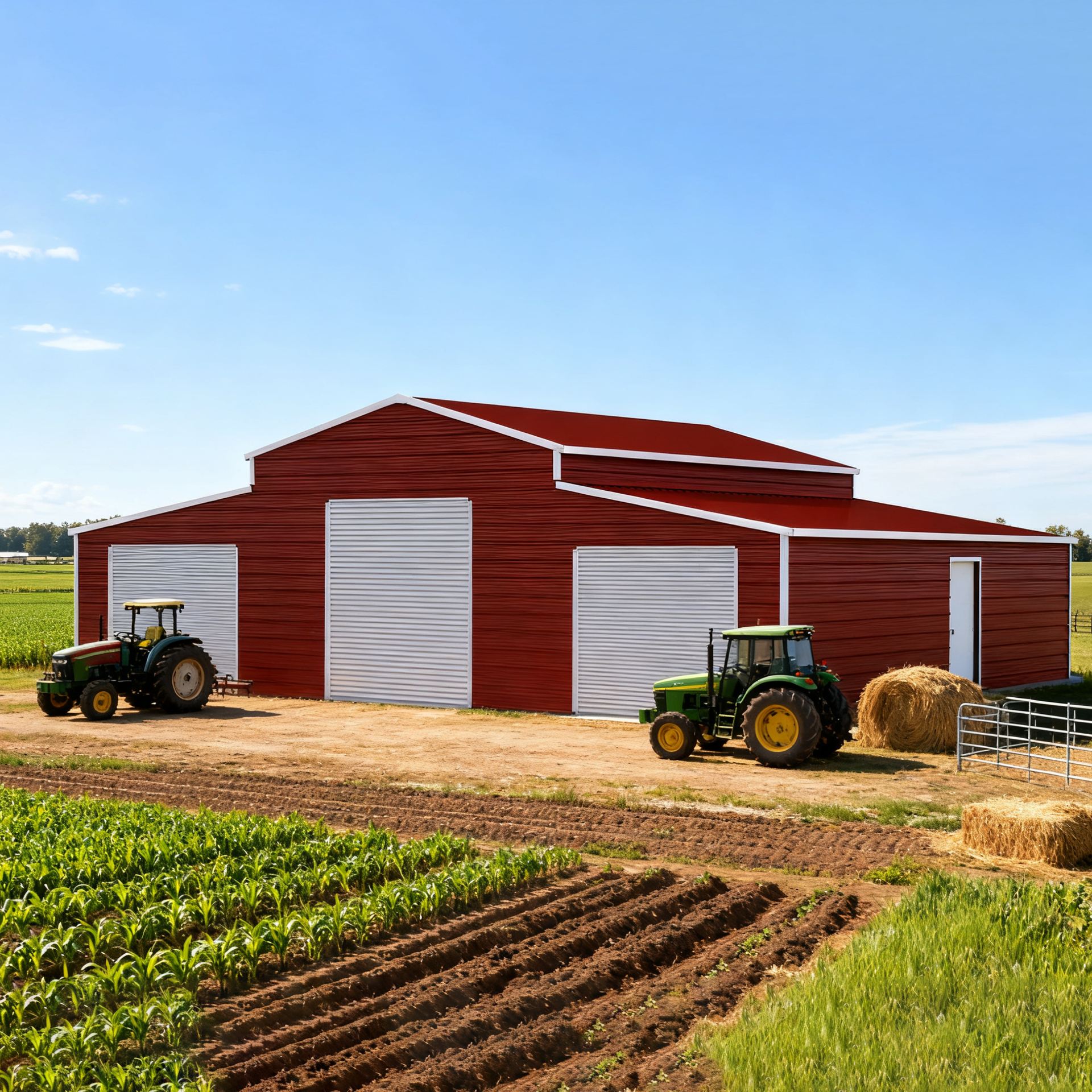 10FT Metal Galvalume Corrugated Panels – Durable Reddish Brown Roof & Wall Sheets