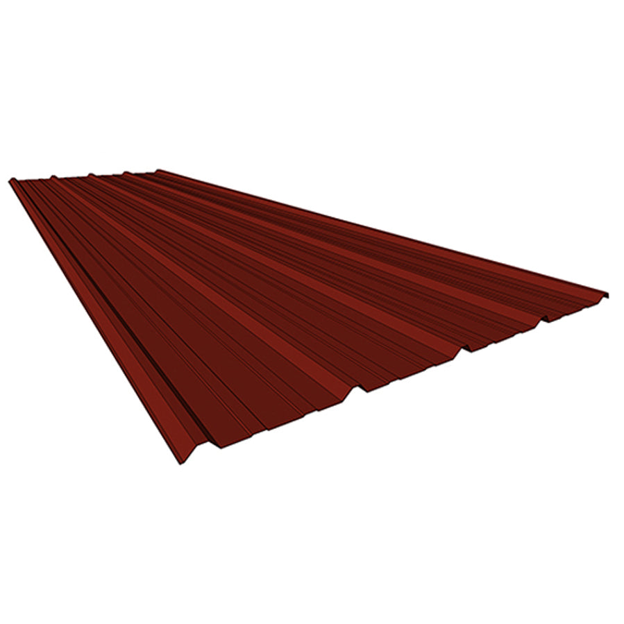 10FT Metal Galvalume Corrugated Panels – Durable Reddish Brown Roof & Wall Sheets