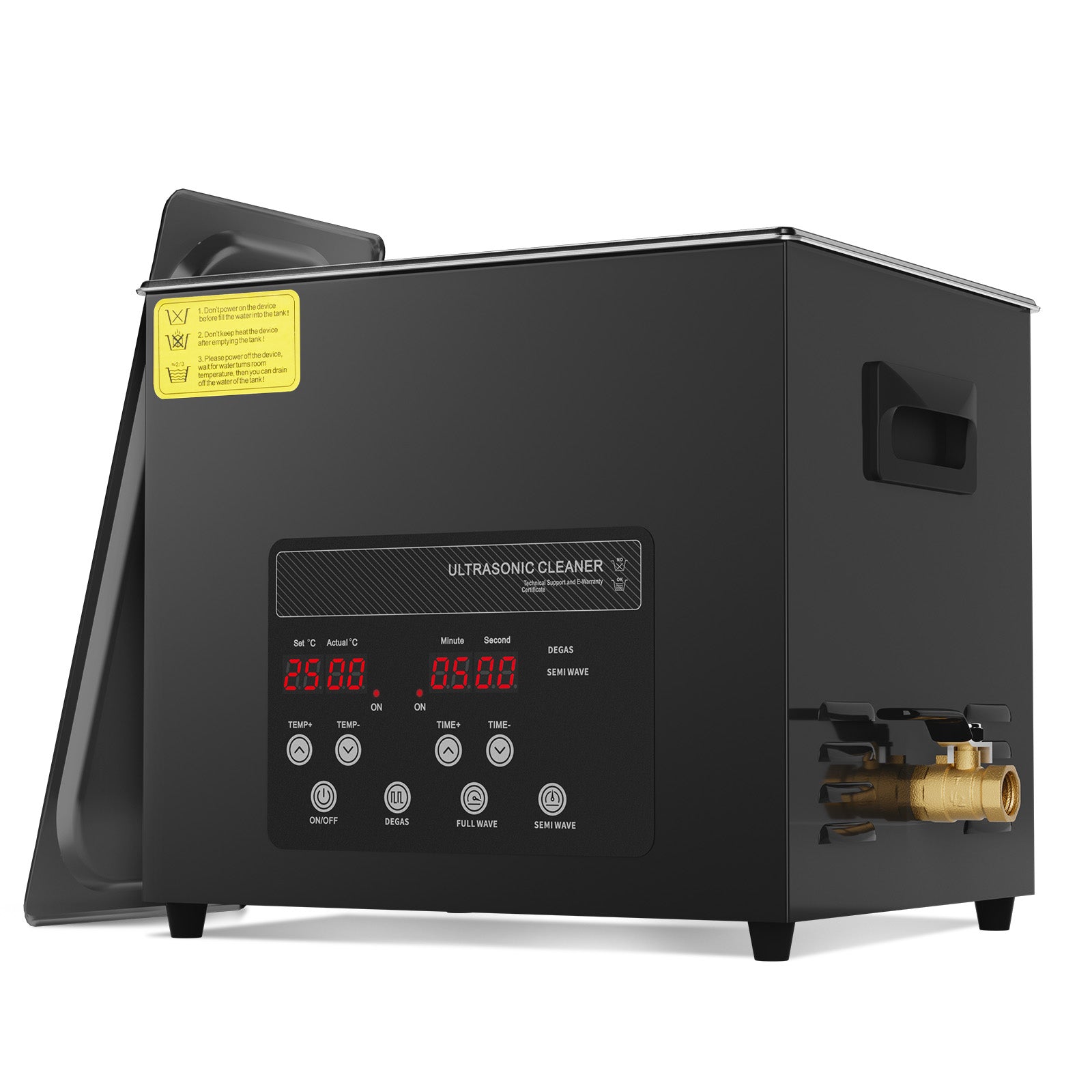 10L Ultra Sonic Cleaner, 240W Digital Ultrasonic Cleaning Machine with Gentle Mode & Upgraded Degassing, 40kHz Industrial Ultrasound Cleaner with Heater & Timer for Retainer, Jewelry, Tools