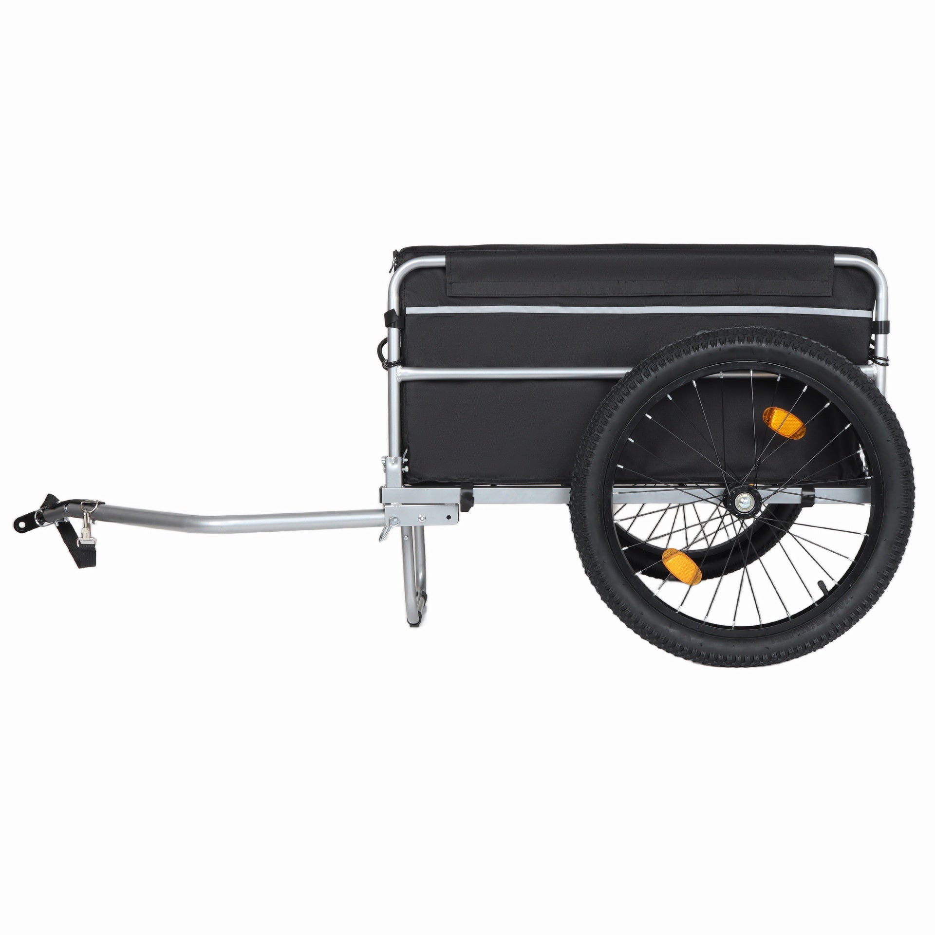 Bike Cargo Trailer, 110lbs Load Capacity, Heavy-Duty Bicycle Wagon Cart, Foldable Compact Storage, Universal Safe Hitch System, Featuring upgraded Fat tires, for Camping, Groceries, Hauling Essentials