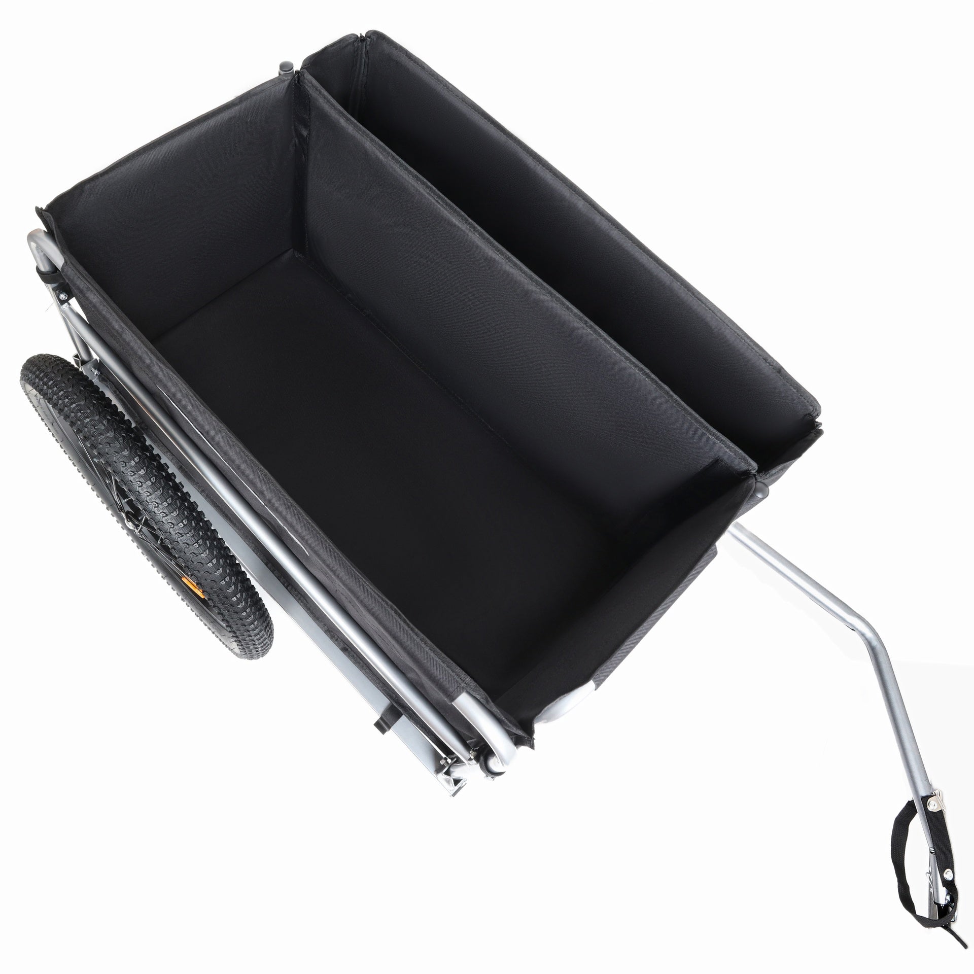 Bike Cargo Trailer, 110lbs Load Capacity, Heavy-Duty Bicycle Wagon Cart, Foldable Compact Storage, Universal Safe Hitch System, Featuring upgraded Fat tires, for Camping, Groceries, Hauling Essentials