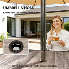 Garden Table,Square Outdoor Dining Table(Only Table)