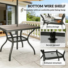 Garden Table,Square Outdoor Dining Table(Only Table)