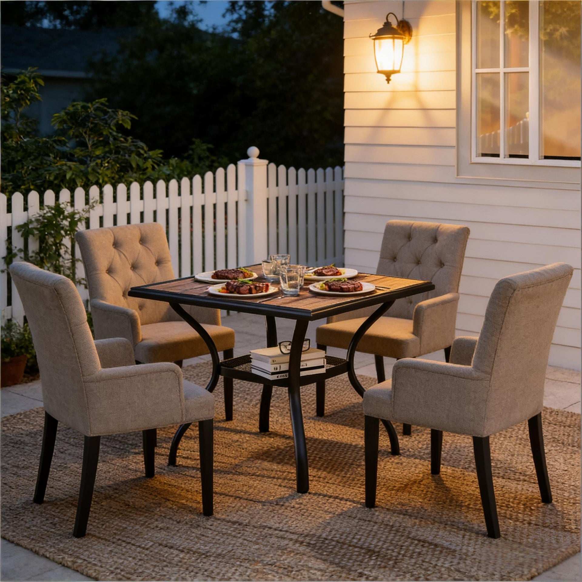 Garden Table,Square Outdoor Dining Table(Only Table)
