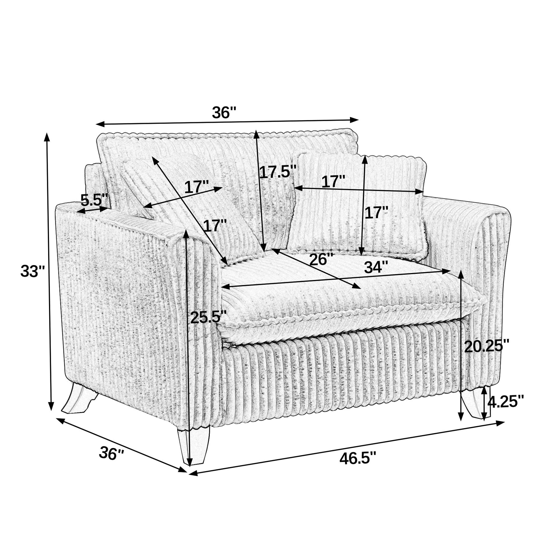 Lazy sofa chair, comfortable single-person sofa chair, with a backrest and soft seat cushion, having armrests on both sides, suitable for living room and bedroom - Blue