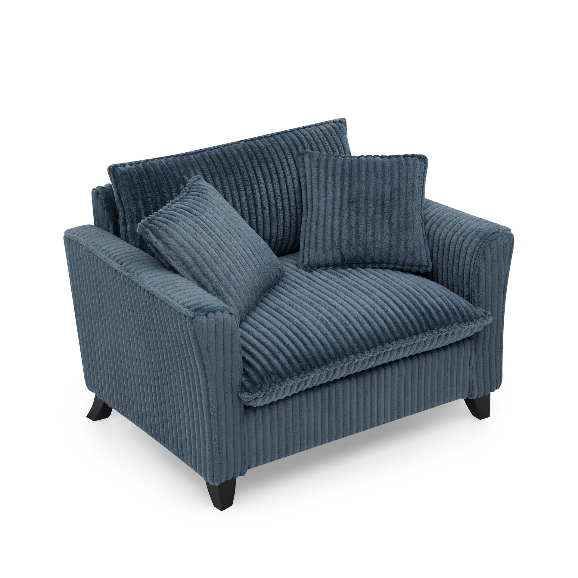 Lazy sofa chair, comfortable single-person sofa chair, with a backrest and soft seat cushion, having armrests on both sides, suitable for living room and bedroom - Blue