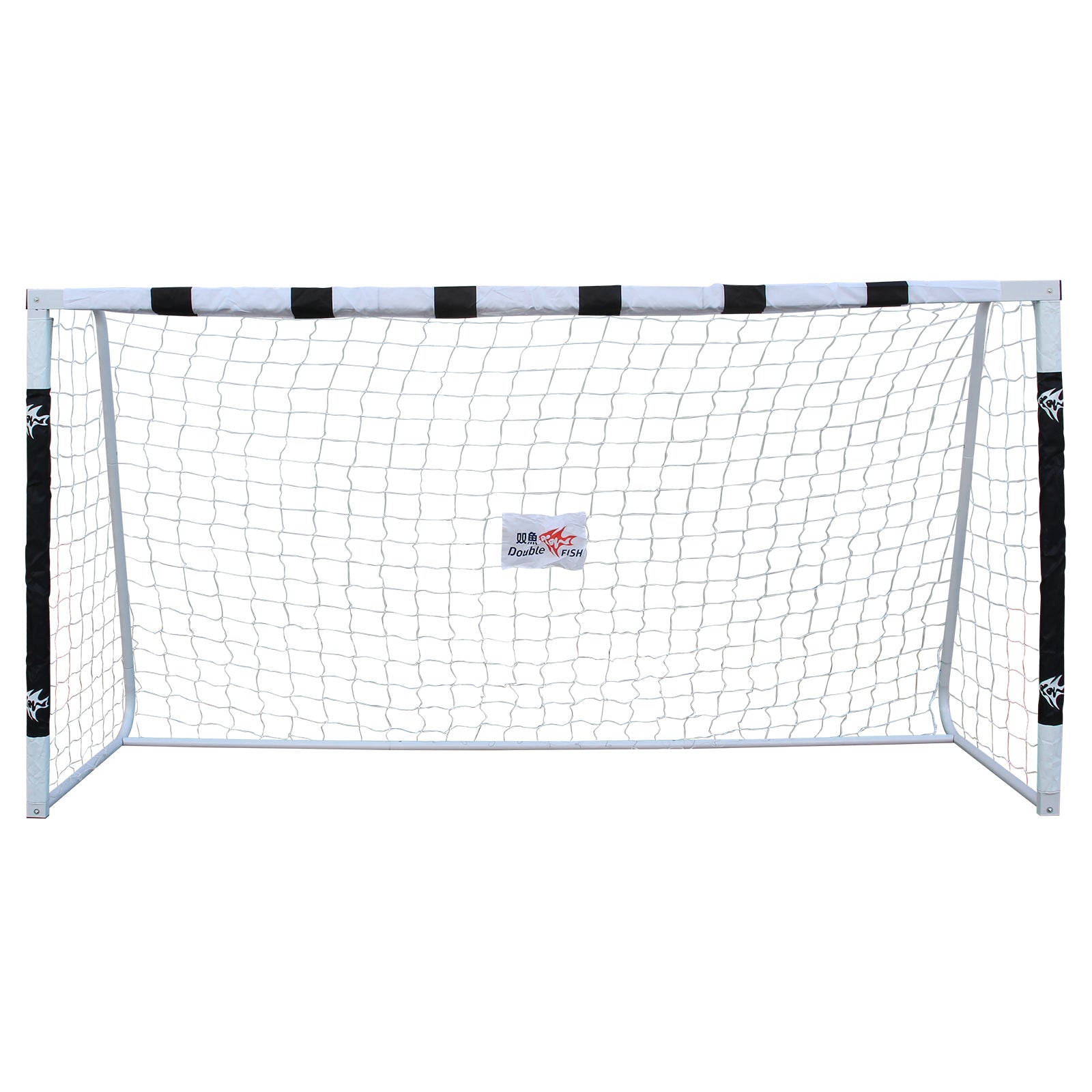 DOUBLE FISHLarge Durable 10x5.2ft Backyard Soccer Goal Set Weatherproof UPVC Frame, Heavy-Duty Soccer Nets, Convenient Carry Bag, Sturdy Ground Stakes