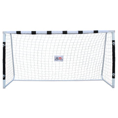 DOUBLE FISHLarge Durable 10x5.2ft Backyard Soccer Goal Set Weatherproof UPVC Frame, Heavy-Duty Soccer Nets, Convenient Carry Bag, Sturdy Ground Stakes