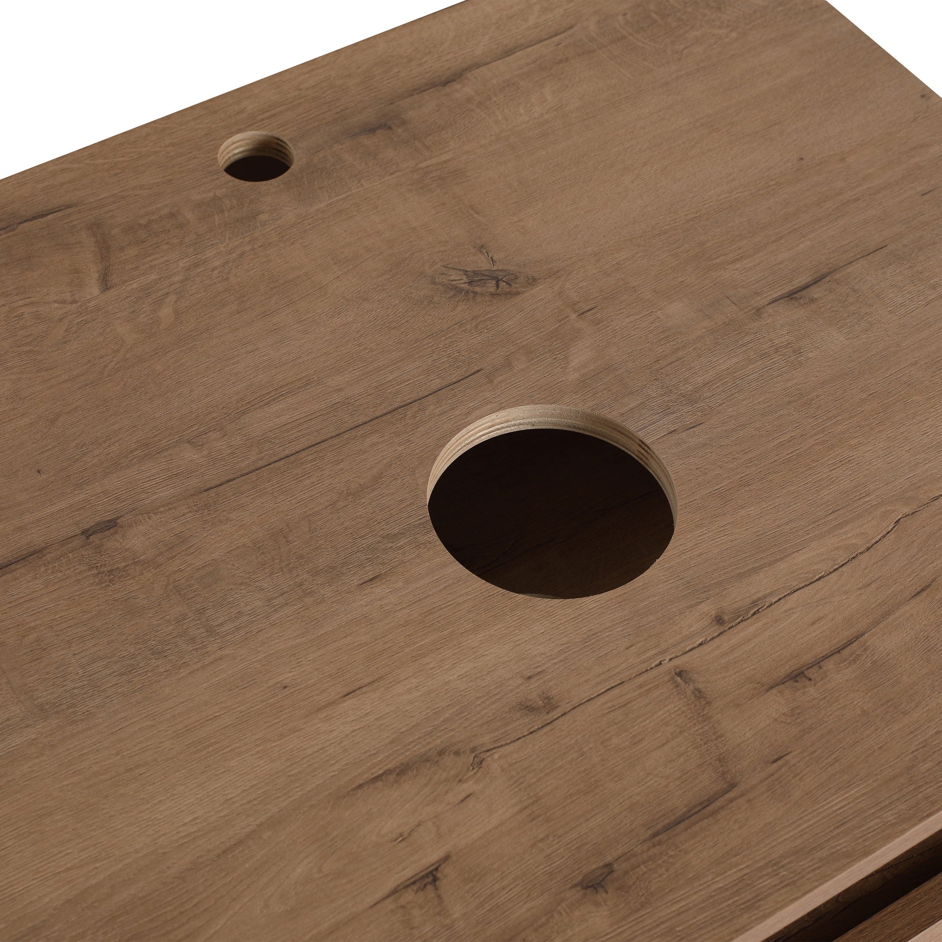 48" Bathroom Vanity with 2-Ceramic Art Sink, 4-Soft Close Door, Float Mounting Design, Plywood (KD-Packing)