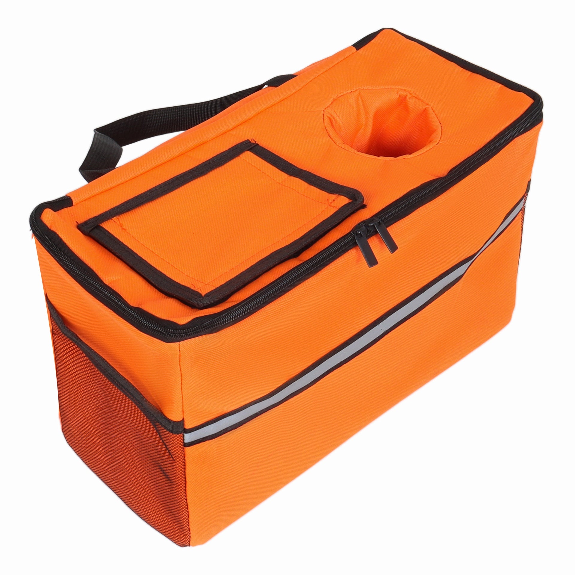 3-in-1 Folding Wagon Cart with Bench Seat, patent protection- Includes 1 ice pack, 500lbs Heavy-Duty Utility Wagon, 180L Capacity All-Terrain Wheels for Camping, Beach, Sports, Garden, orange