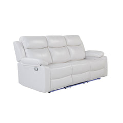 Blanche White Reclining Sofa with LED Lights