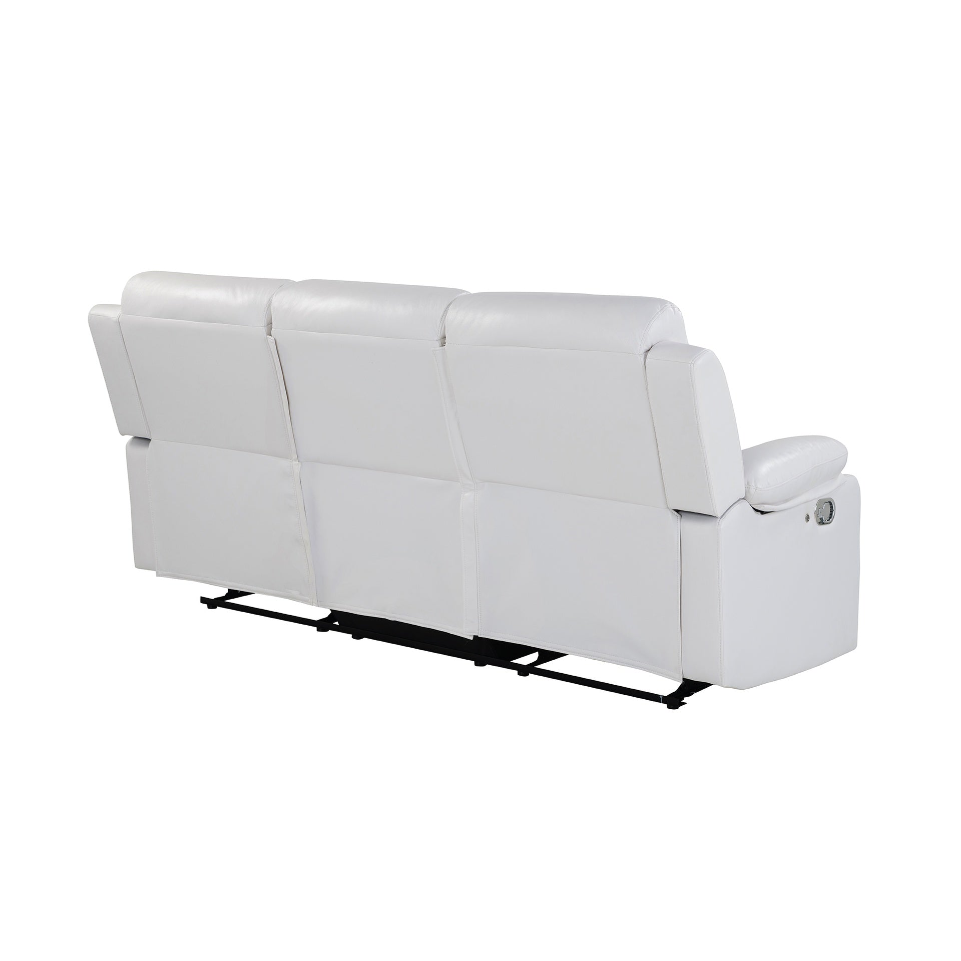 Blanche White Reclining Sofa with LED Lights