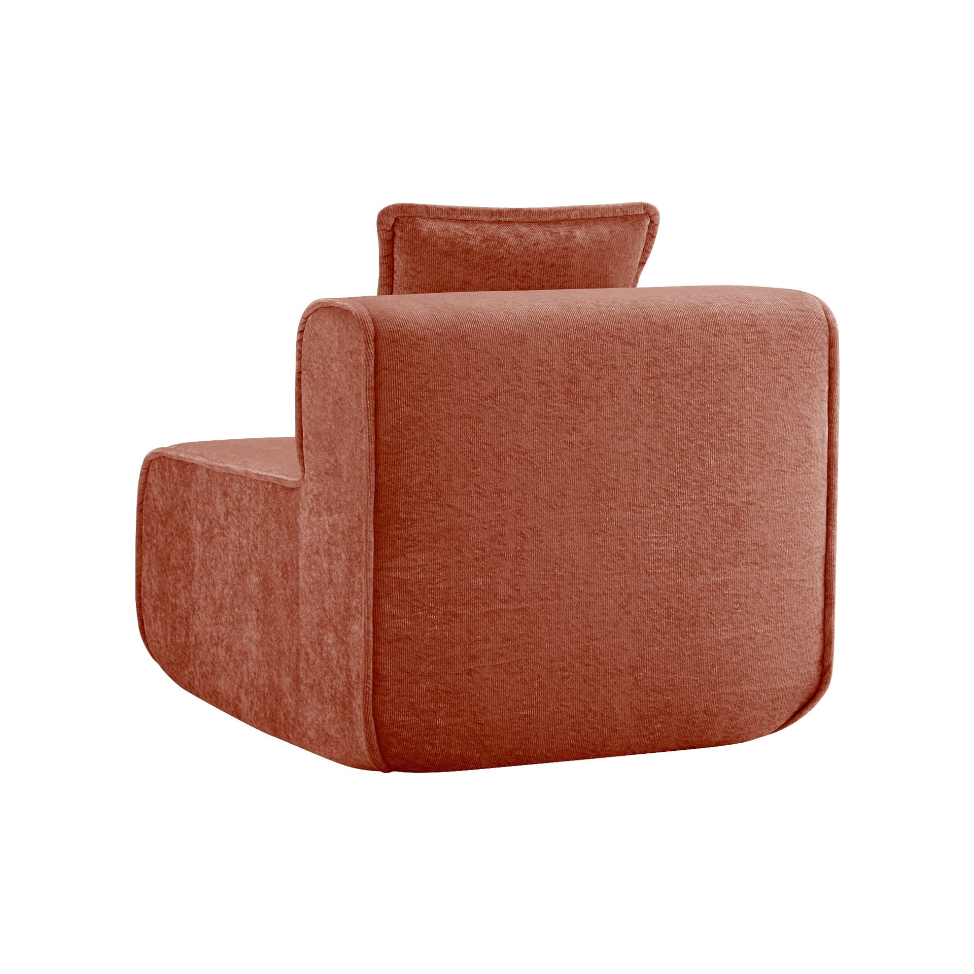 Harrison Armless Sofa Velvet- Red