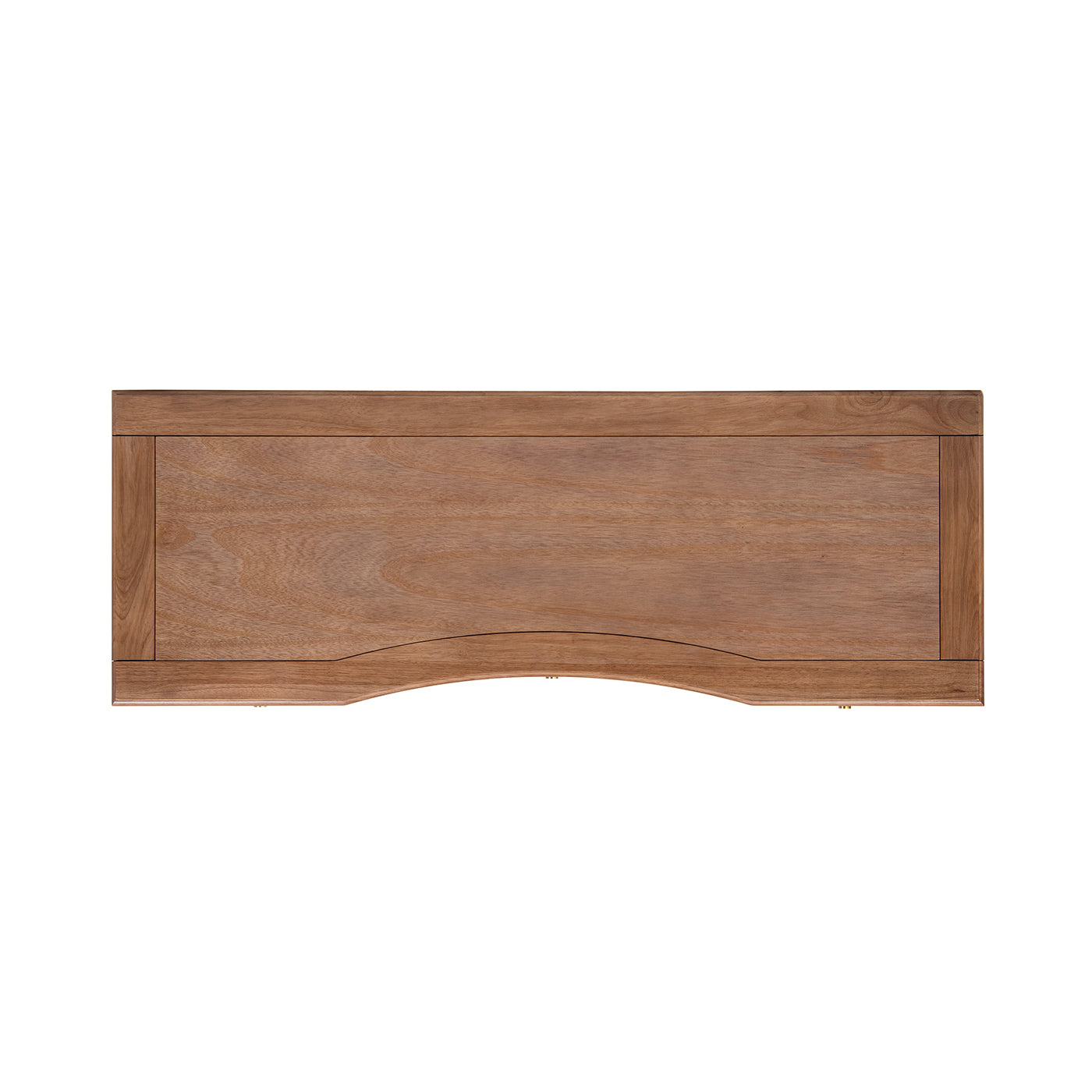 Dauphin 55" 3-Drawer Wood Executive Desk Brown Rubber Wood & Veneer