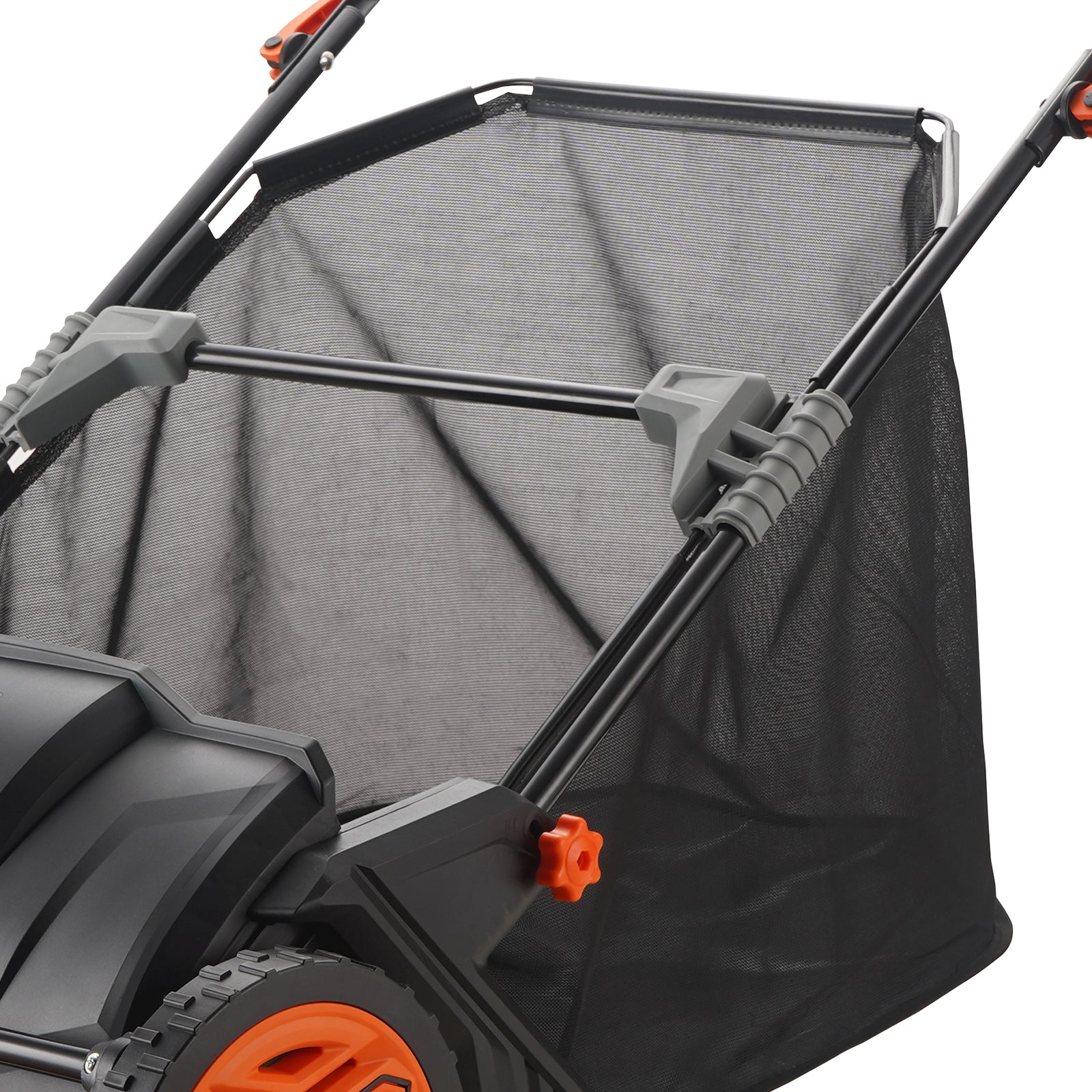 Push Lawn Sweeper, 21-inch Leaf & Grass Collector, Strong Rubber Wheels & Heavy Duty Thickened Steel Durable to Use with Large Capacity 3.5 cu. ft. Mesh Collection Hopper Bag, 2 Spinning Brushes
