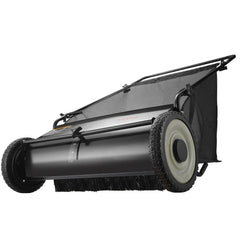 Push Lawn Sweeper, 26 Inch Leaf & Grass Collector, Strong Rubber Wheels & Heavy Duty Thickened Steel Durable to Use with Large Capacity 7 ft³ Mesh Collection Bag, 4 Spinning Brushes