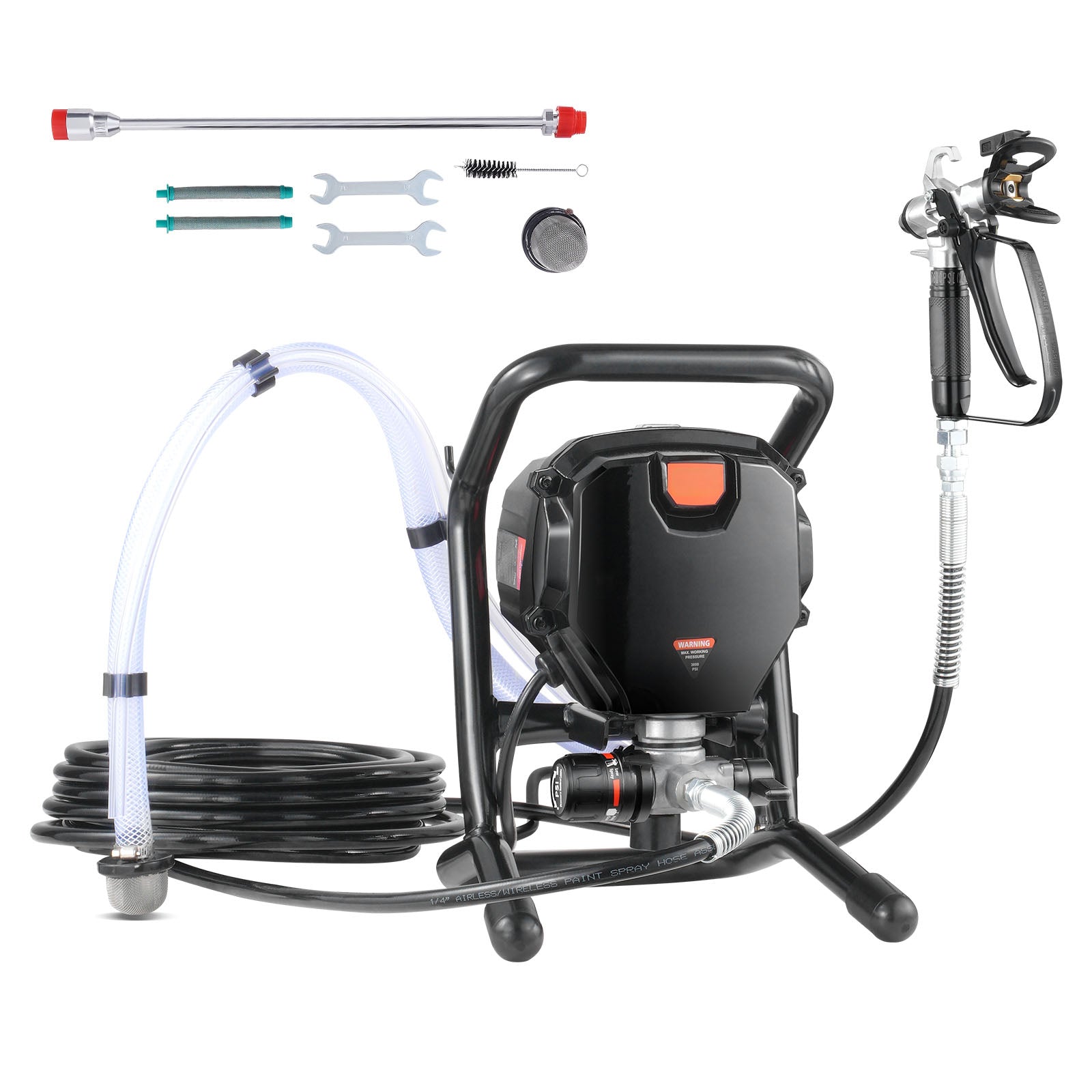 Stand Airless Paint Sprayer, 3000PSI 750W Efficient Electric Airless Sprayer,for Home Interior and Exterior Furniture and Fences, Handheld Paint Sprayers, Fine and Even Painting Effect