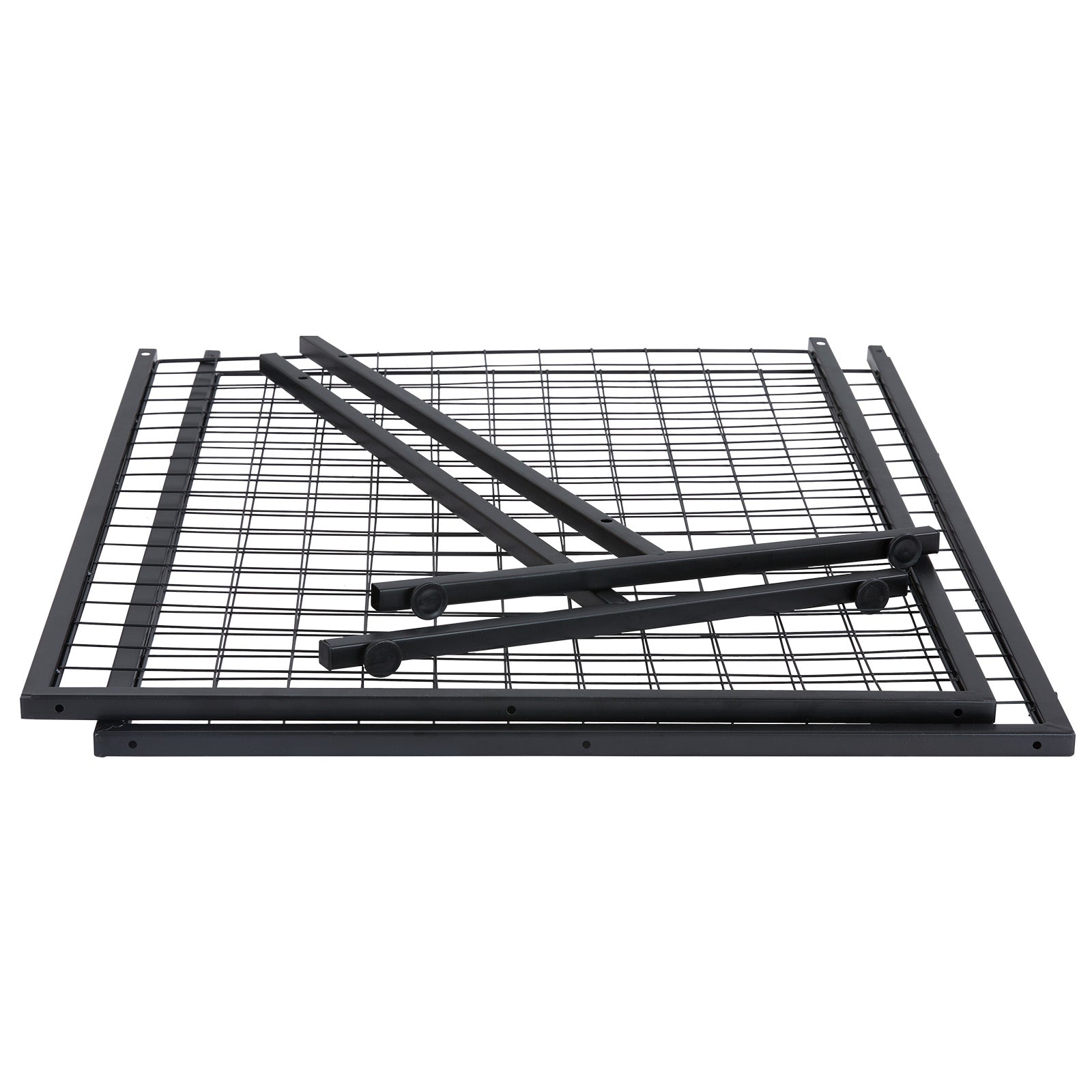 2' x 5.6' Grid Wall Panels Tower, 2 Packs Wire Gridwall Display Racks with T-Base Floorstanding, Double Side Gridwall Panels for Art Craft Shows, Retail Display with Extra Clips and Hooks