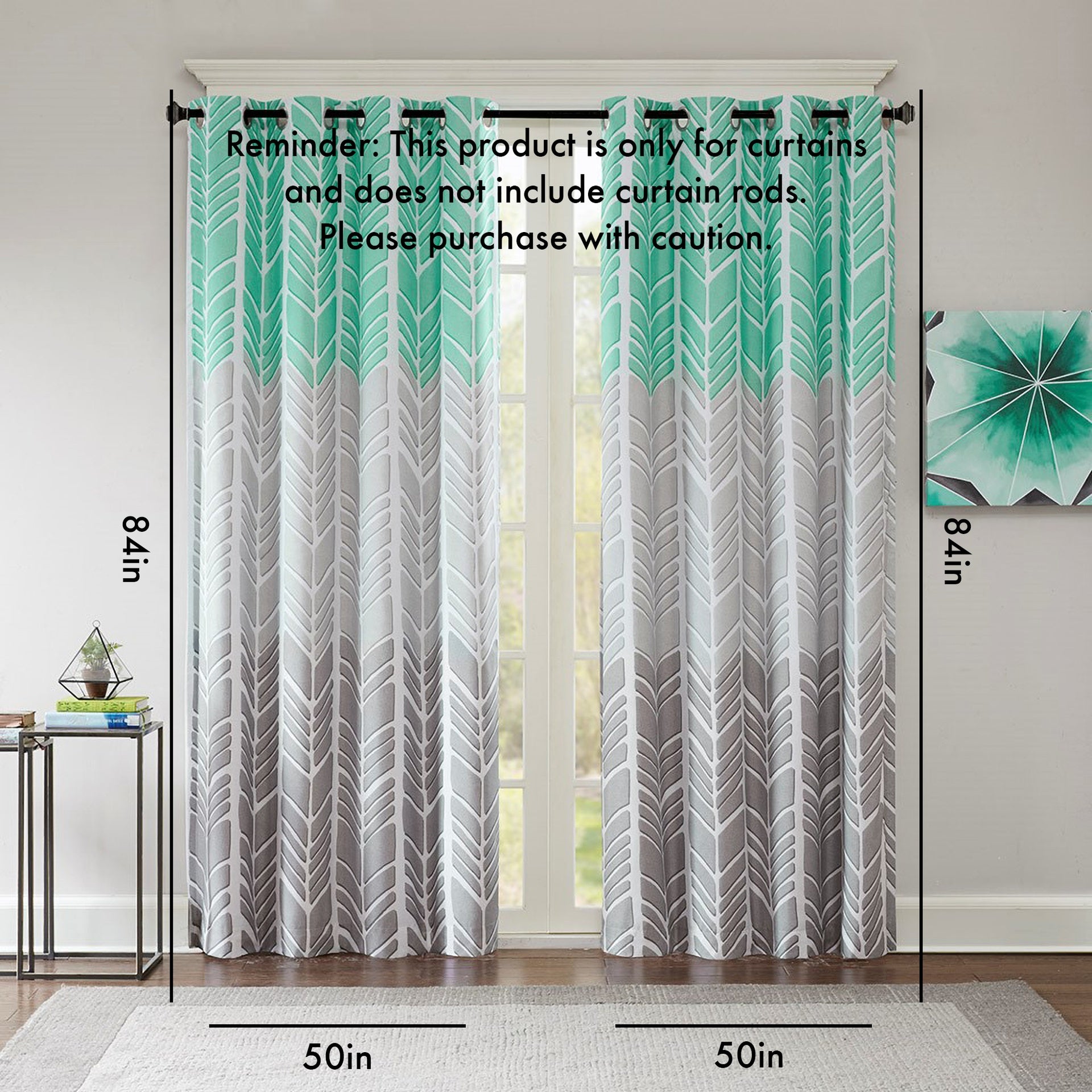 Printed Total Blackout Curtain Panel(Only 1 Pc Panel)