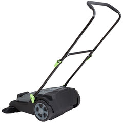 Walk-behind Hand Push Floor Sweeper, 25.6" Sweeping Width Floor Sweeper Manual Non-Electric, 5-Gallon Waste Container, Angle & Height Adjustable Folding Handle for Walkway, Yard, Garage, Patio