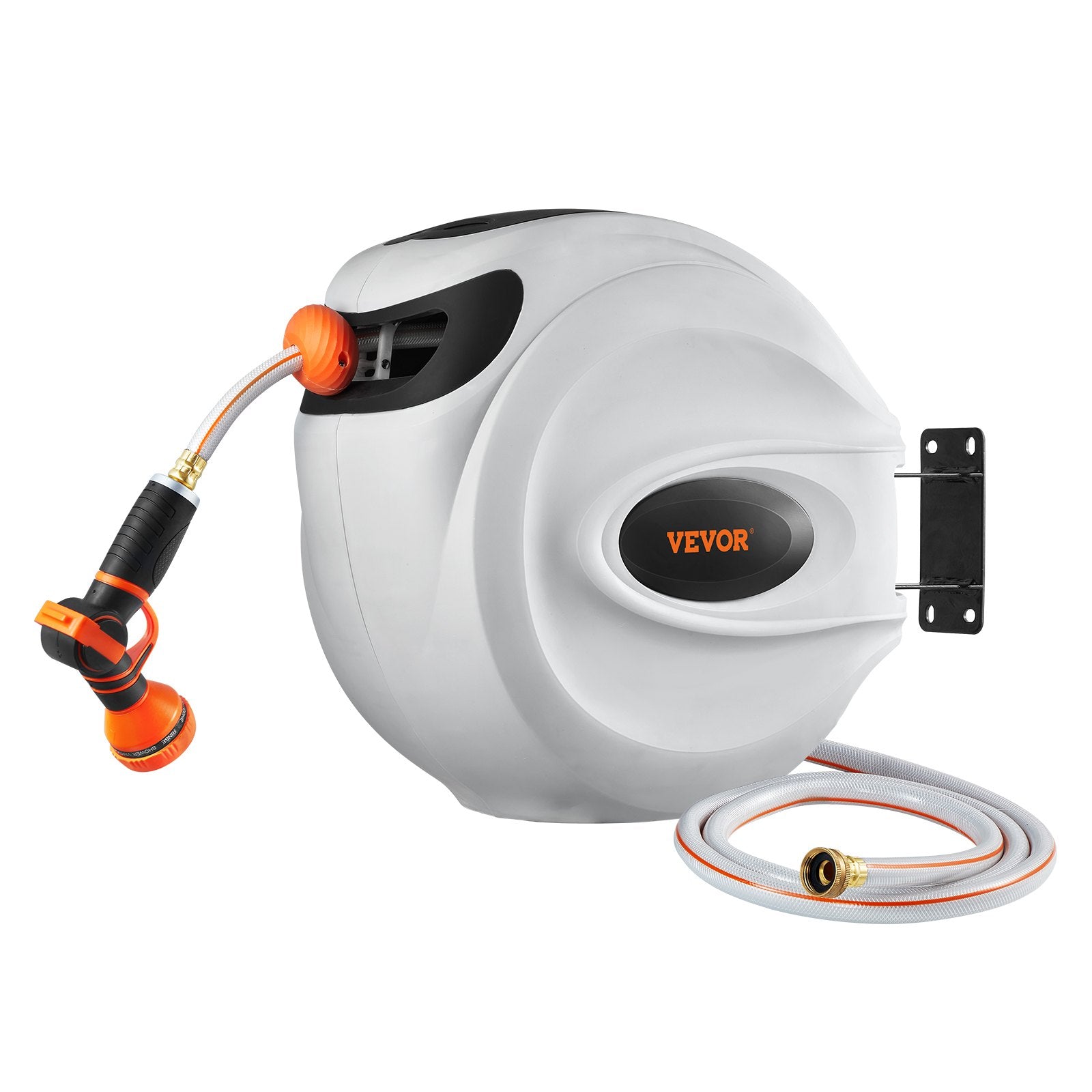 Retractable Hose Reel Water Hose Reel 115'x1/2" 180° Swivel Wall-Mounted