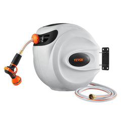 Retractable Hose Reel Water Hose Reel 115'x1/2" 180° Swivel Wall-Mounted