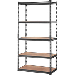 Storage Shelving Unit, 5-Tier Adjustable, 2000 lbs Capacity, Heavy Duty Garage Shelves Metal Organizer Utility Rack, Black, 36" L x 18" W x 72" H for Kitchen Pantry Basement Bathroom Laundry