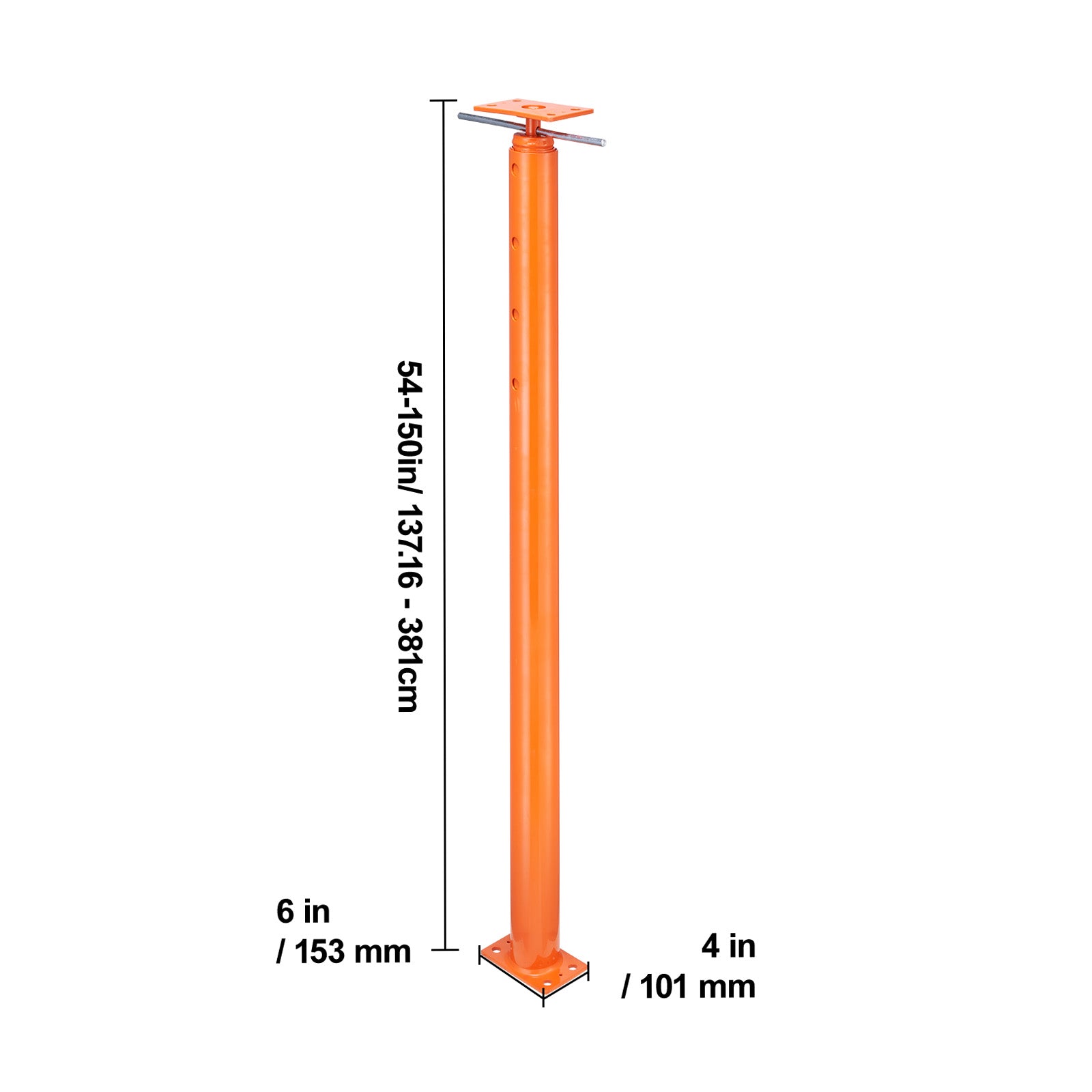 Adjustable Floor Jack Post House Floor Leveling Lift 54"-150" Height Range