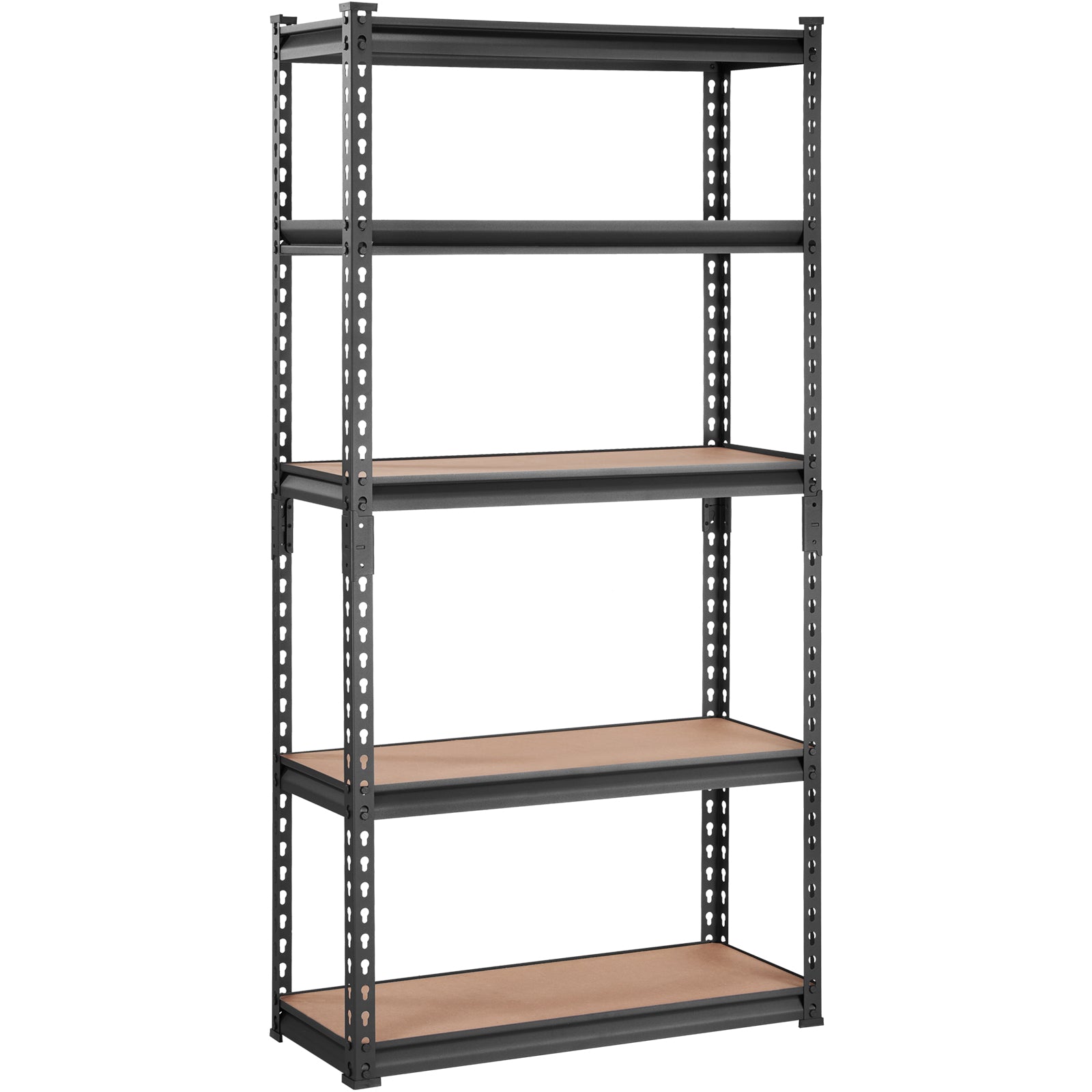 Storage Shelving Unit, 5-Tier Adjustable, 2000 lbs Capacity, Heavy Duty Garage Shelves Metal Organizer Utility Rack, Black, 30" L x 12" W x 60" H for Kitchen Pantry Basement Bathroom Laundry