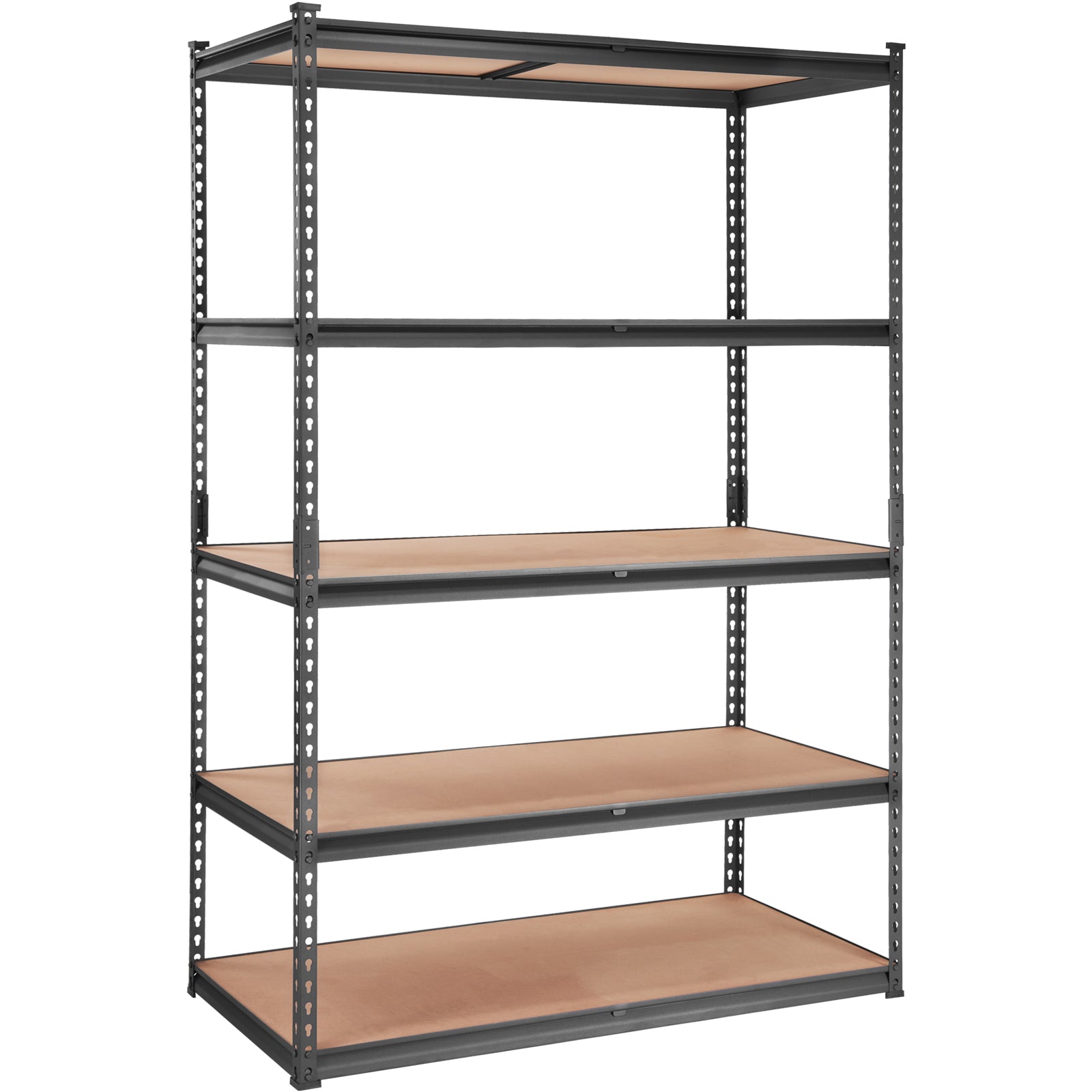 Storage Shelving Unit, 5-Tier Adjustable, 2000 lbs Capacity, Heavy Duty Garage Shelves Metal Organizer Utility Rack, Black, 48" L x 24" W x 72" H for Kitchen Pantry Basement Bathroom Laundry