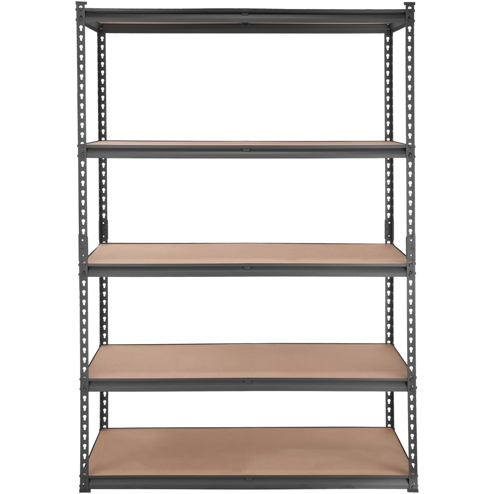 Storage Shelving Unit, 5-Tier Adjustable, 2000 lbs Capacity, Heavy Duty Garage Shelves Metal Organizer Utility Rack, Black, 48" L x 24" W x 72" H for Kitchen Pantry Basement Bathroom Laundry