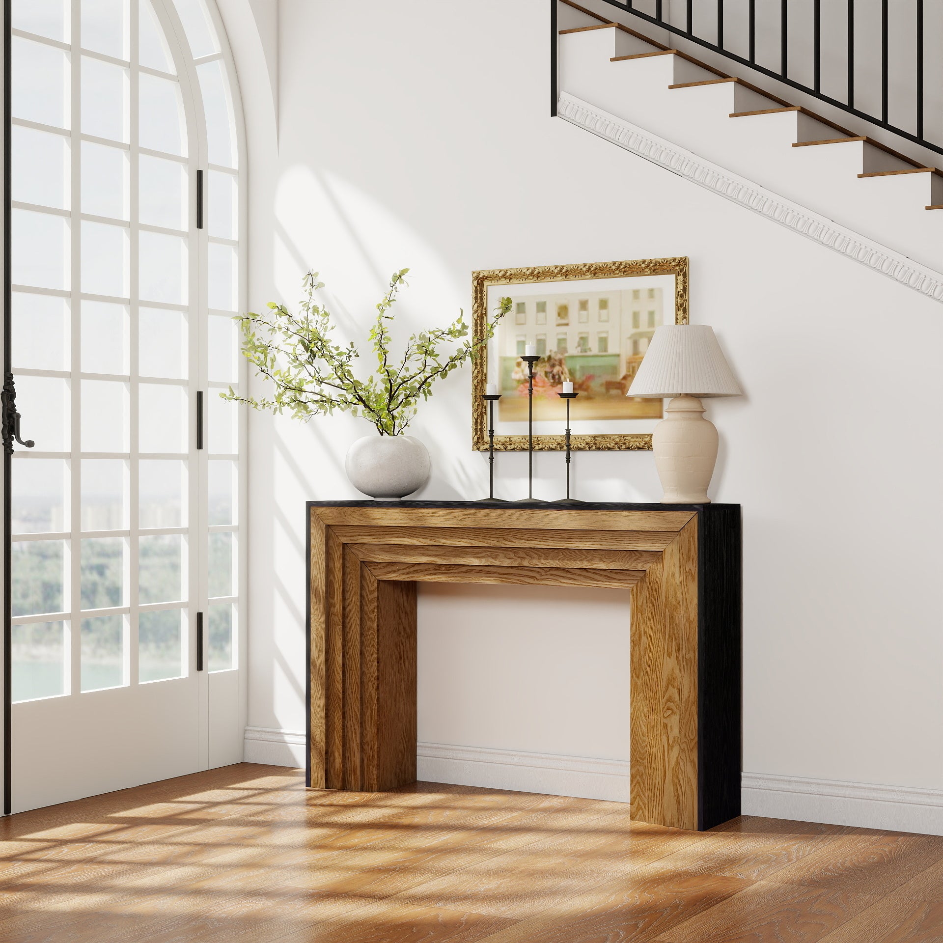 47in Modern Wood Console Table , Entryway Table, Sofa Table - Rustic & Contemporary Design