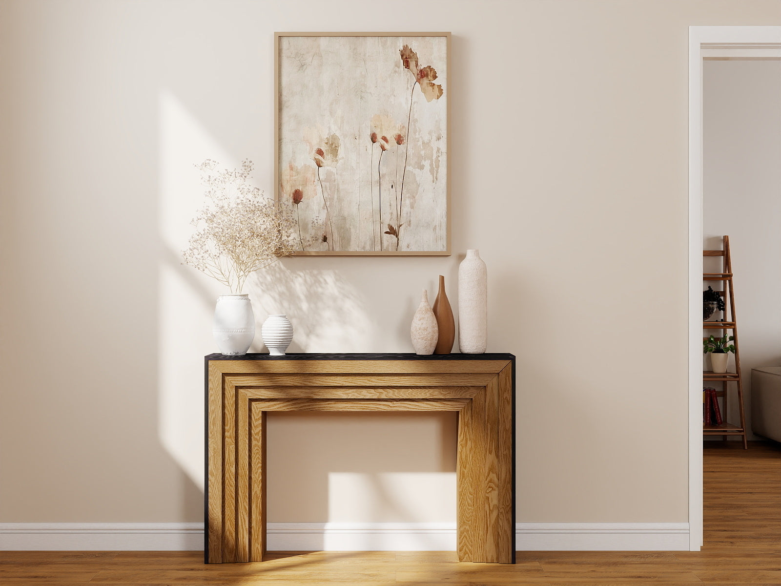 47in Modern Wood Console Table , Entryway Table, Sofa Table - Rustic & Contemporary Design