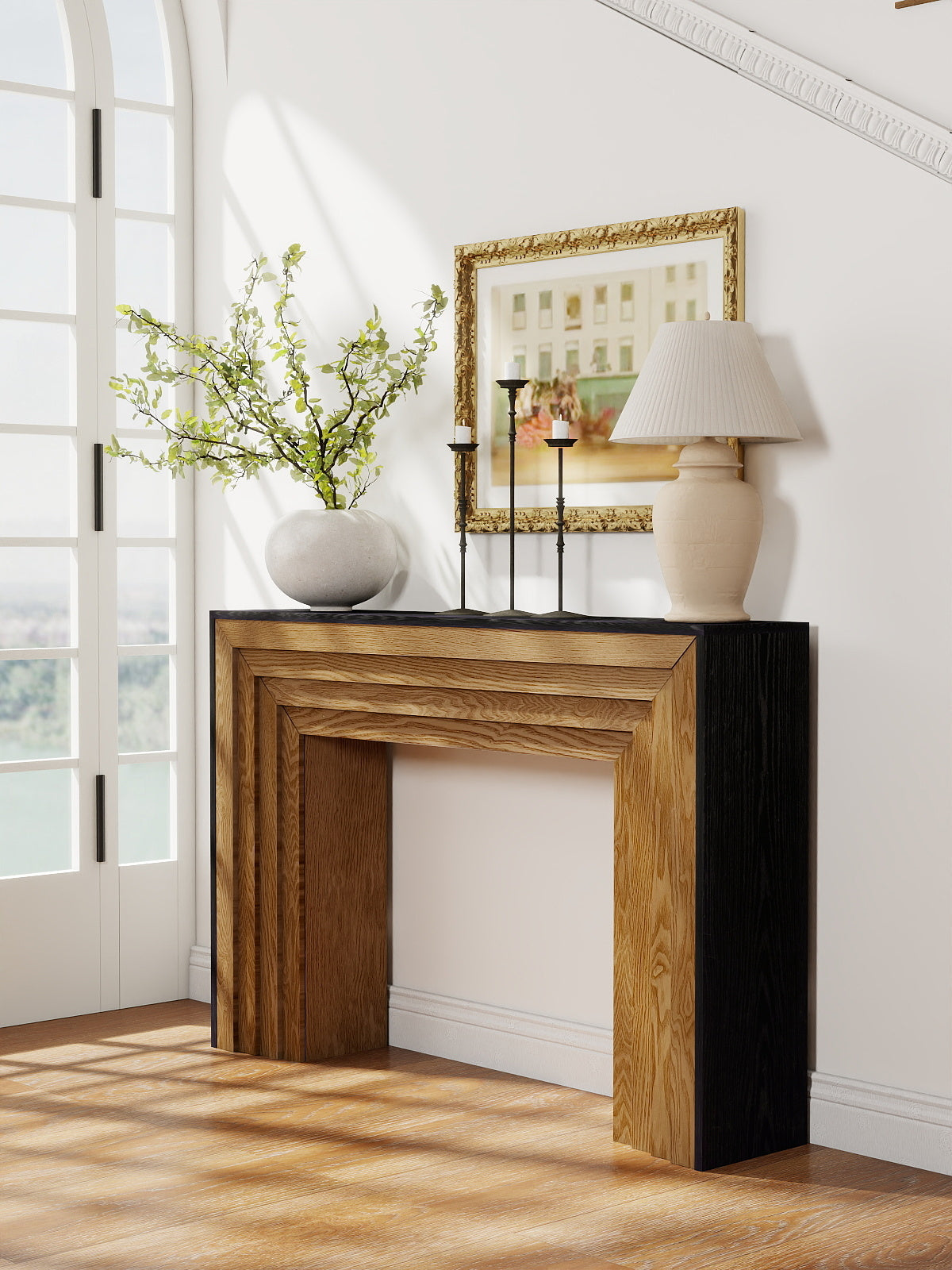 47in Modern Wood Console Table , Entryway Table, Sofa Table - Rustic & Contemporary Design