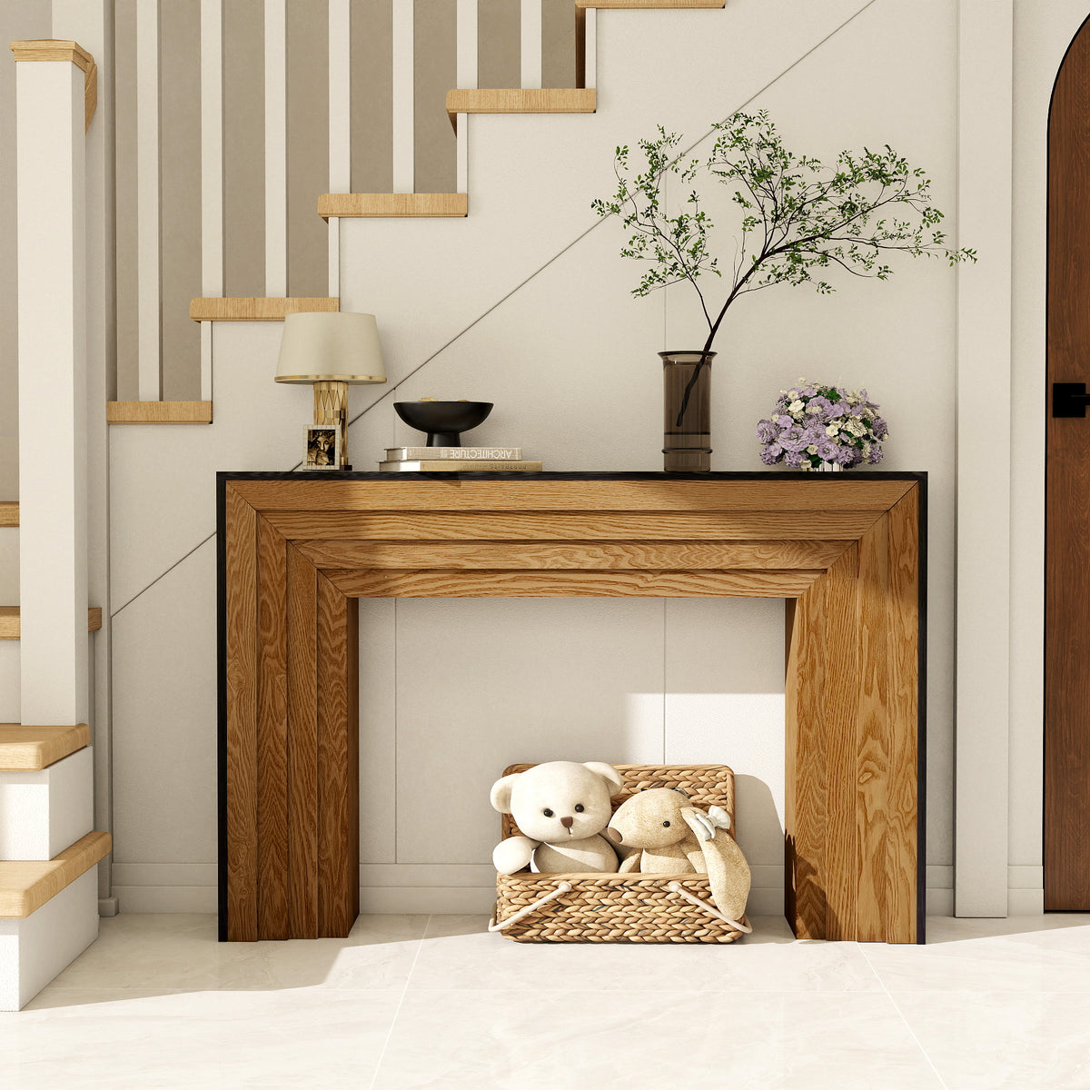 47in Modern Wood Console Table , Entryway Table, Sofa Table - Rustic & Contemporary Design