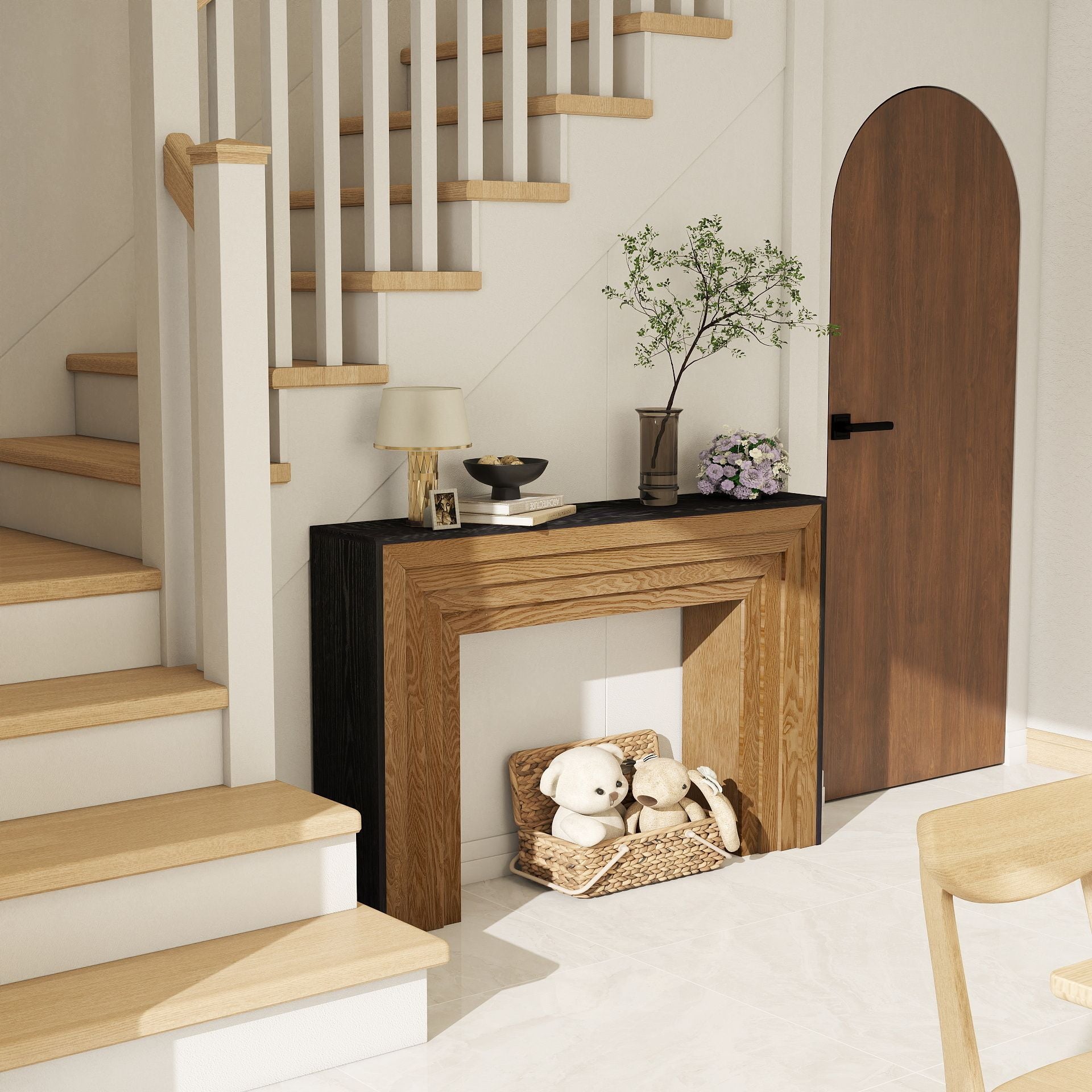 47in Modern Wood Console Table , Entryway Table, Sofa Table - Rustic & Contemporary Design