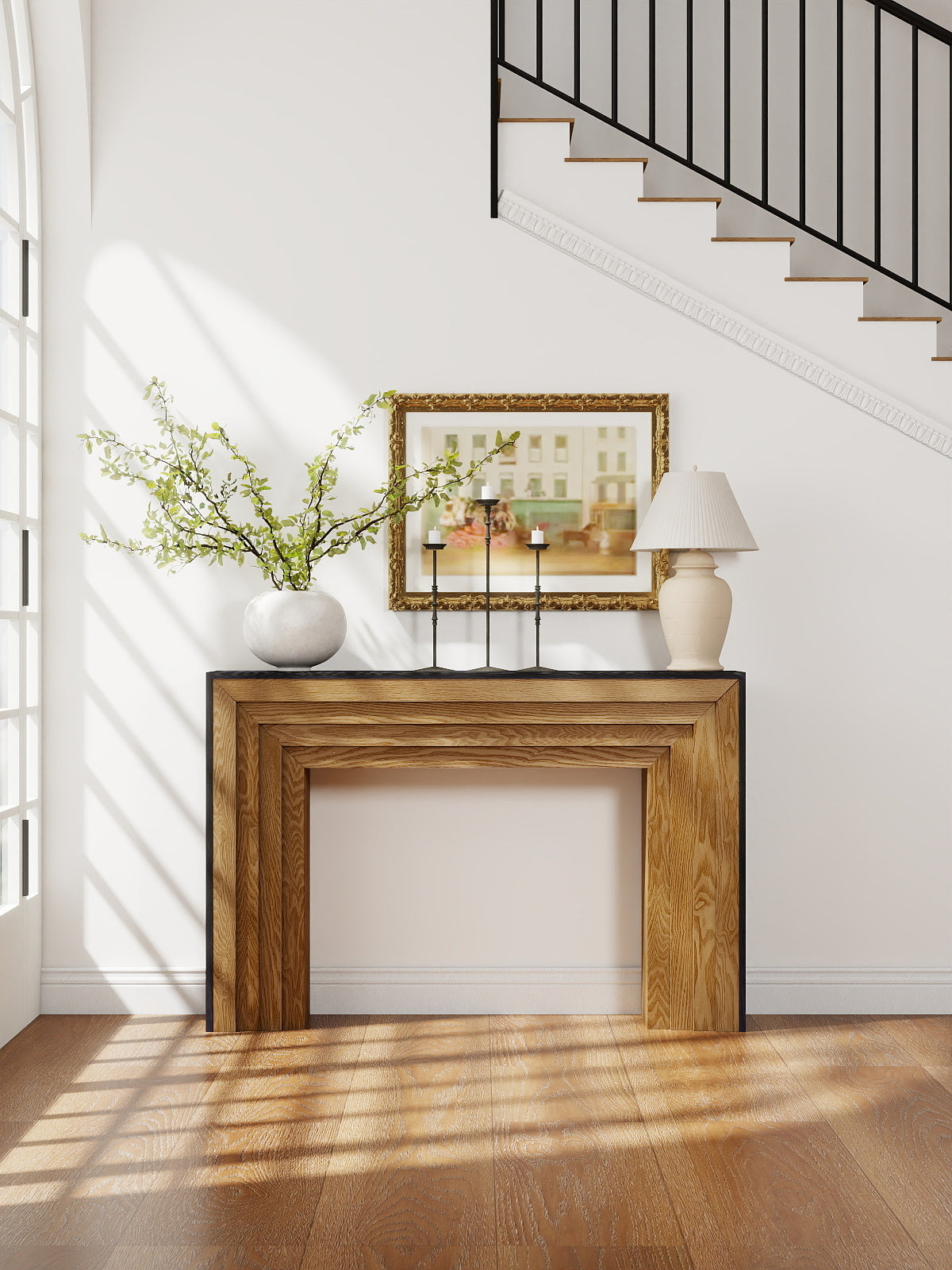 47in Modern Wood Console Table , Entryway Table, Sofa Table - Rustic & Contemporary Design