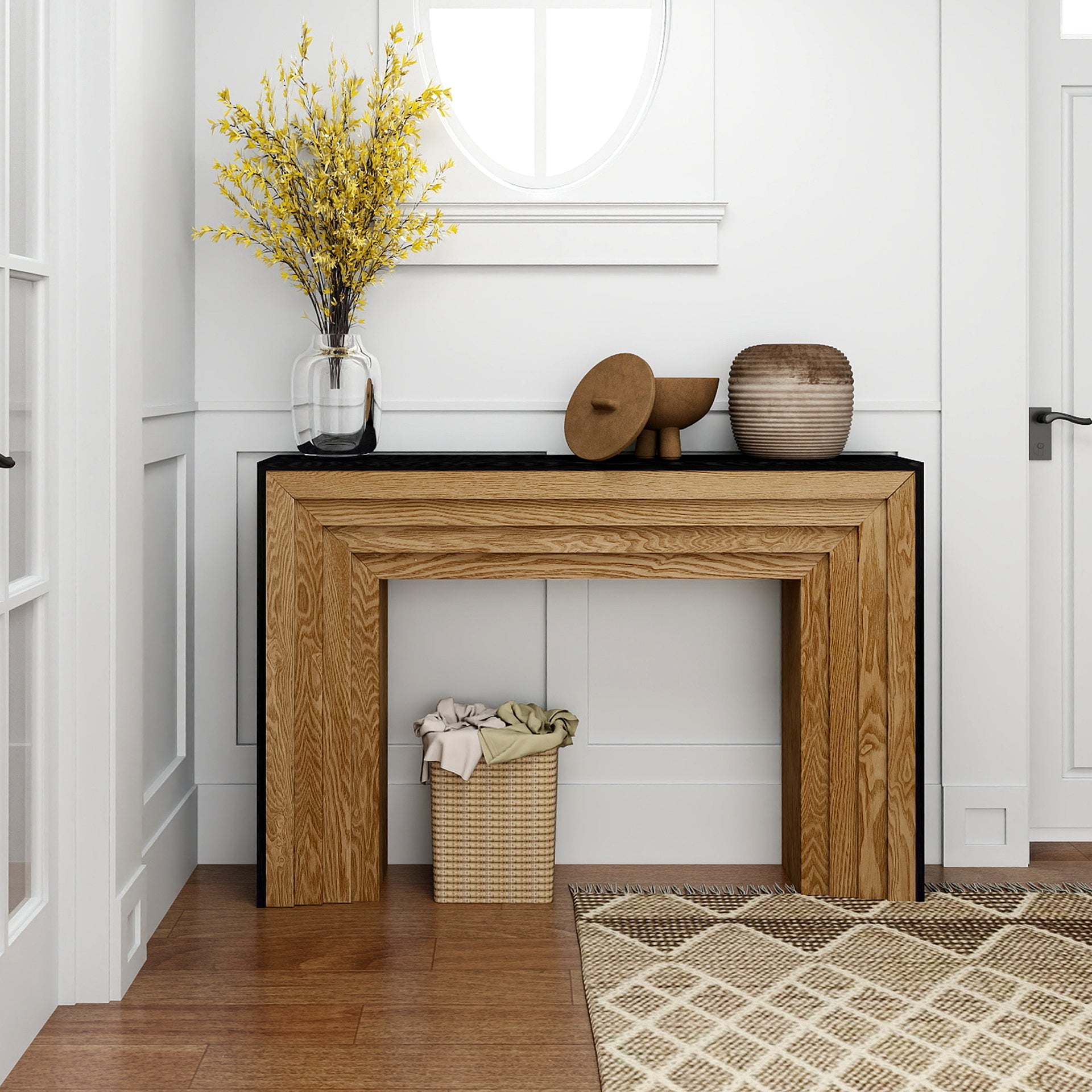 47in Modern Wood Console Table , Entryway Table, Sofa Table - Rustic & Contemporary Design