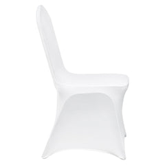Stretch Spandex Folding Chair Covers, Universal Fitted Chair Cover, Removable Washable Protective Slipcovers, for Wedding, Holiday, Banquet, Party, Celebration, Dining (100PCS White)