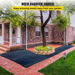 6.5FTx300FT Premium Weed Barrier Fabric Heavy Duty 3OZ, Woven Weed Control Fabric, High Permeability Good for Flower Bed, Geotextile Fabric for Underlayment, Polyethylene Ground Cover