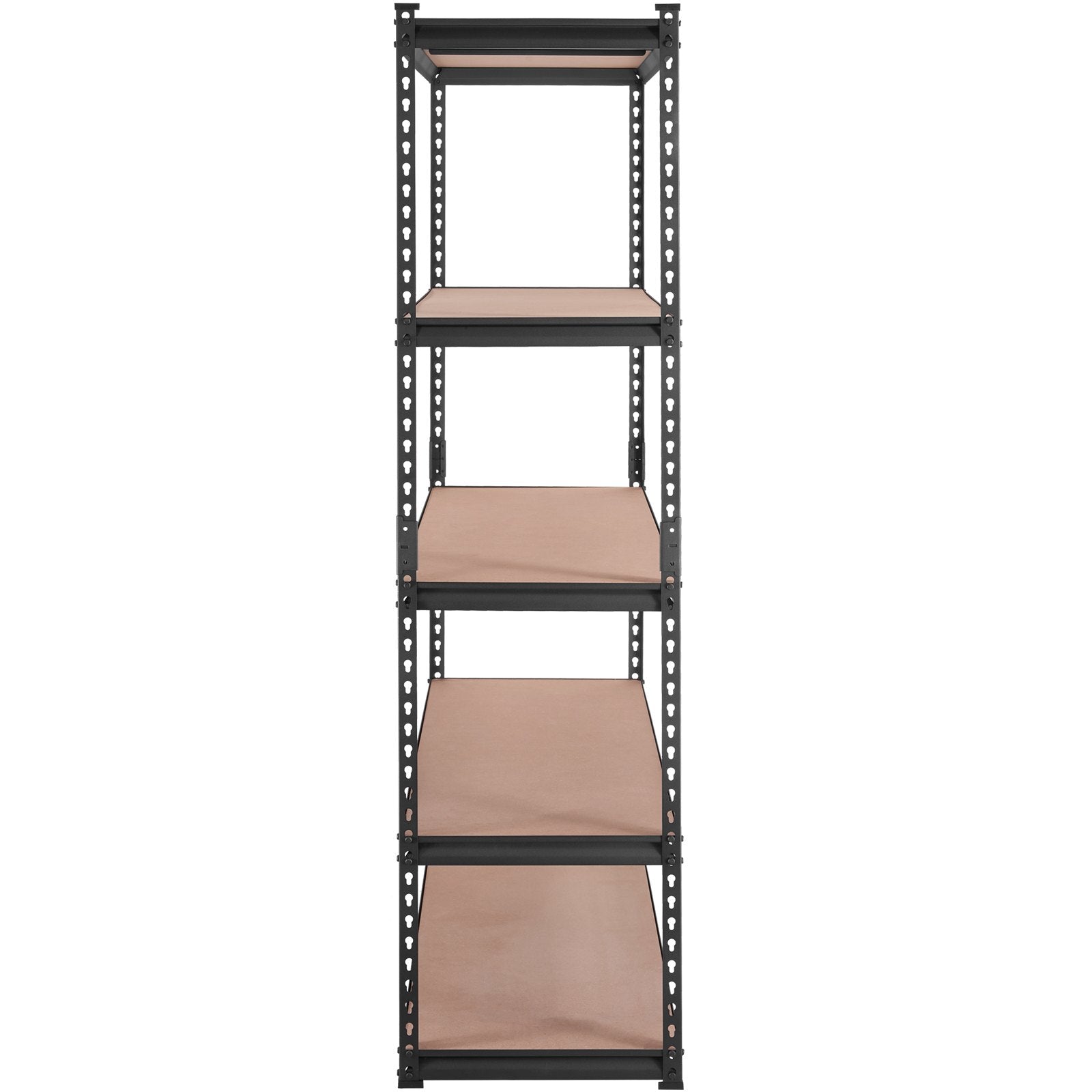 Storage Shelving Unit, 5-Tier Adjustable, 2000 lbs Capacity, Heavy Duty Garage Shelves Metal Organizer Utility Rack, Black, 18" D x 48" W x 72" H for Kitchen Pantry Basement Bathroom Laundry