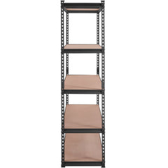 Storage Shelving Unit, 5-Tier Adjustable, 2000 lbs Capacity, Heavy Duty Garage Shelves Metal Organizer Utility Rack, Black, 18" D x 48" W x 72" H for Kitchen Pantry Basement Bathroom Laundry