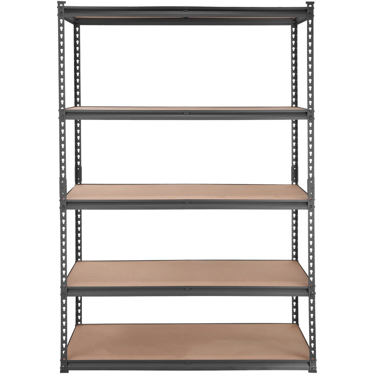 Storage Shelving Unit, 5-Tier Adjustable, 2000 lbs Capacity, Heavy Duty Garage Shelves Metal Organizer Utility Rack, Black, 18" D x 48" W x 72" H for Kitchen Pantry Basement Bathroom Laundry