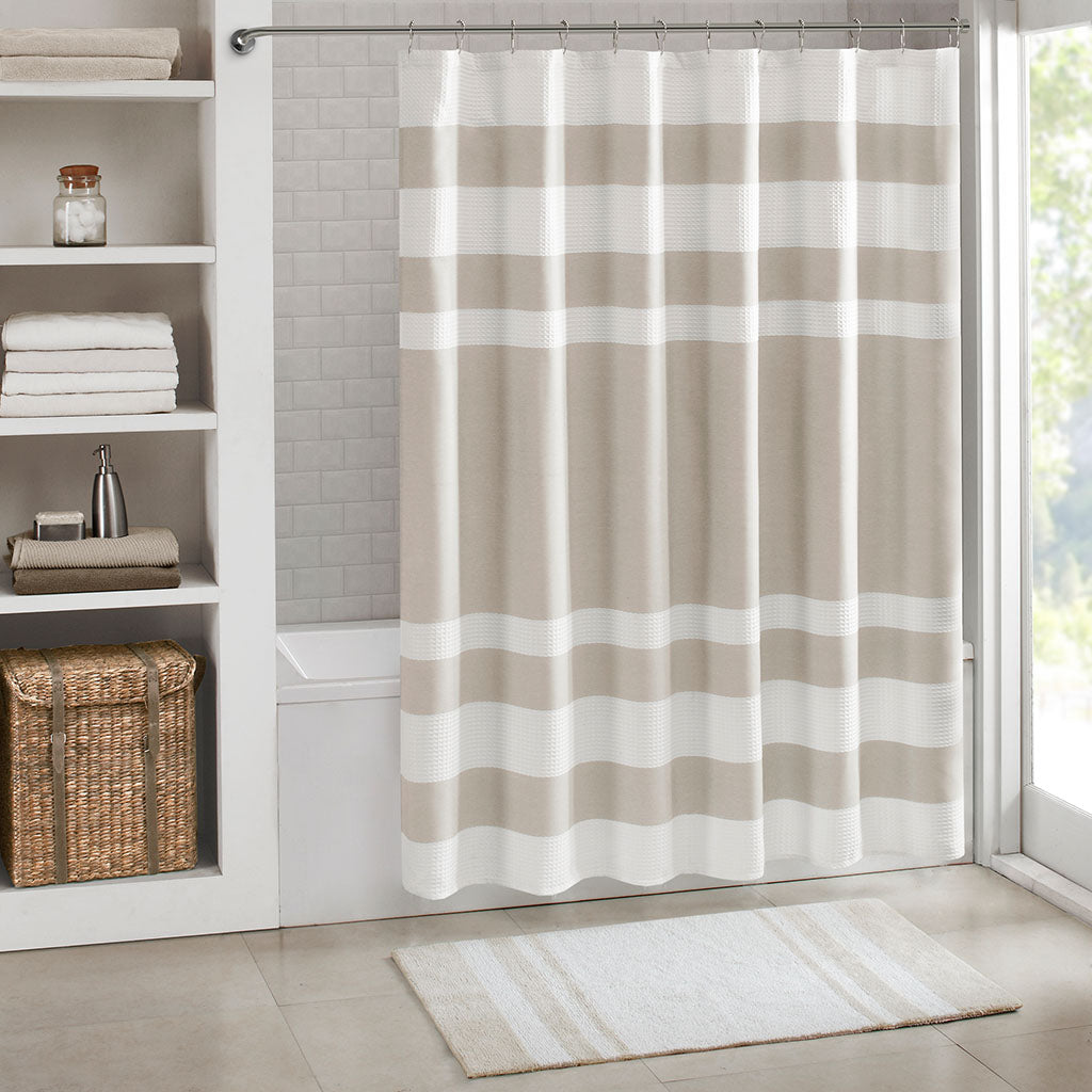 Shower Curtain with 3M Treatment Taupe 72x72"