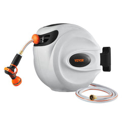 Retractable Hose Reel Water Hose Reel 65'x5/8" 180° Swivel Wall-Mounted