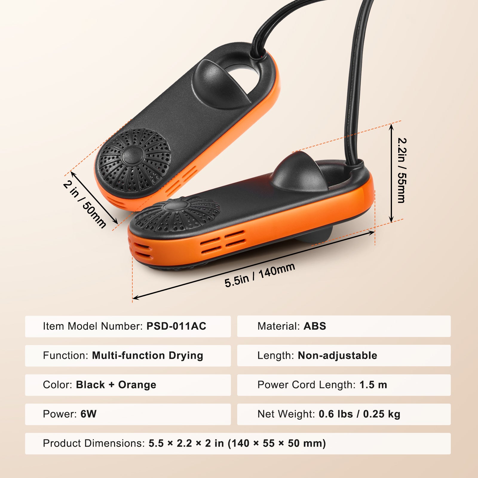 Boot Dryer Shoe Dryer, Portable Footwear Dryers Machine with Auto Temperature Control for Rainy Seasons Winter Travel, Extendable Boot Warmer Fireproof Drying for Shoes, Gloves, Socks