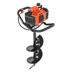 Post Hole Digger, 52cc 1450W Auger Post Hole digger, Gas Powered Earth Digger with Two Earth Auger Drill Bit 6" & 10" and 3 Extension Rods, for Farmland, Garden and Plant, EPA certification