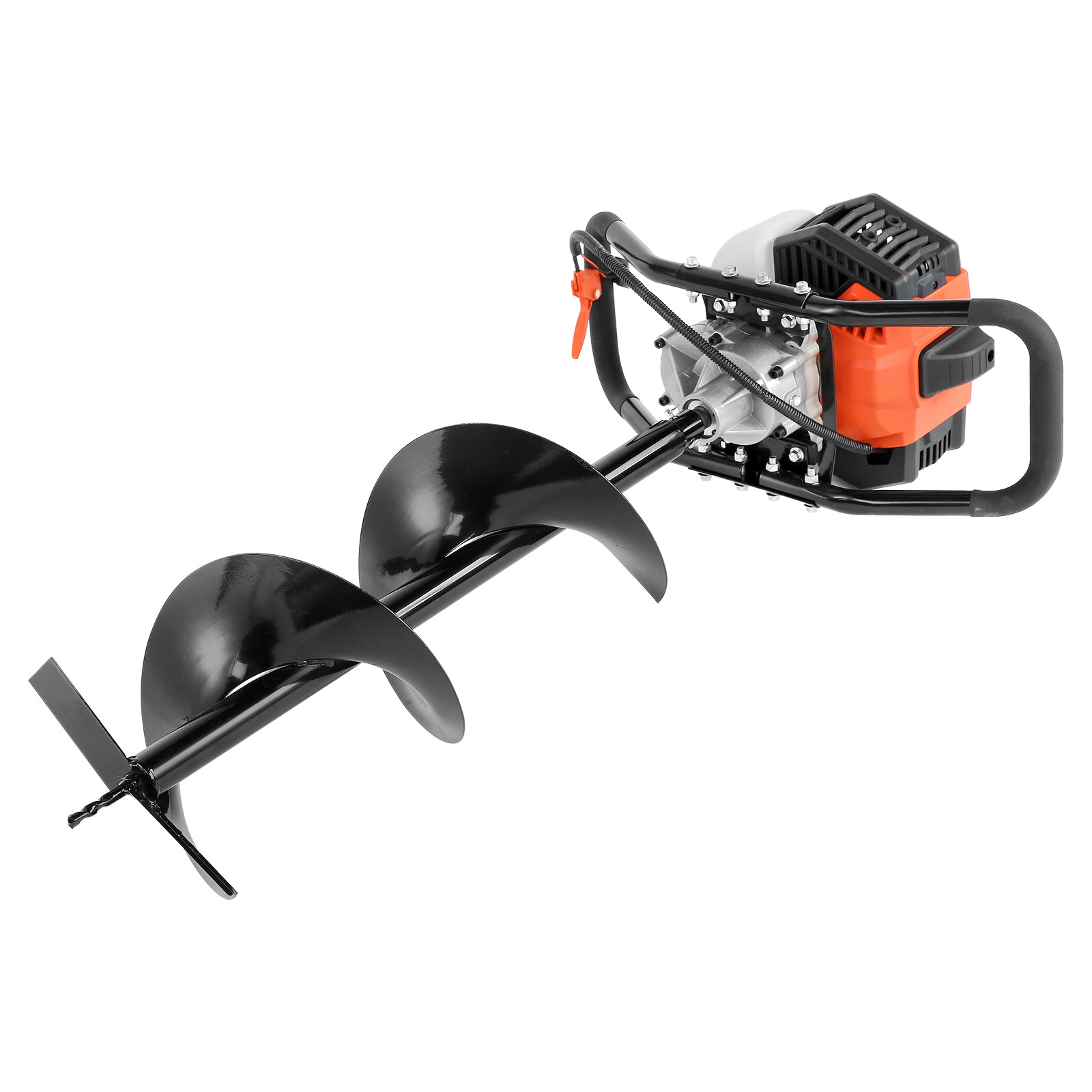 Post Hole Digger, 52cc 1450W Auger Post Hole digger, Gas Powered Earth Digger with Two Earth Auger Drill Bit 6" & 10" and 3 Extension Rods, for Farmland, Garden and Plant, EPA certification