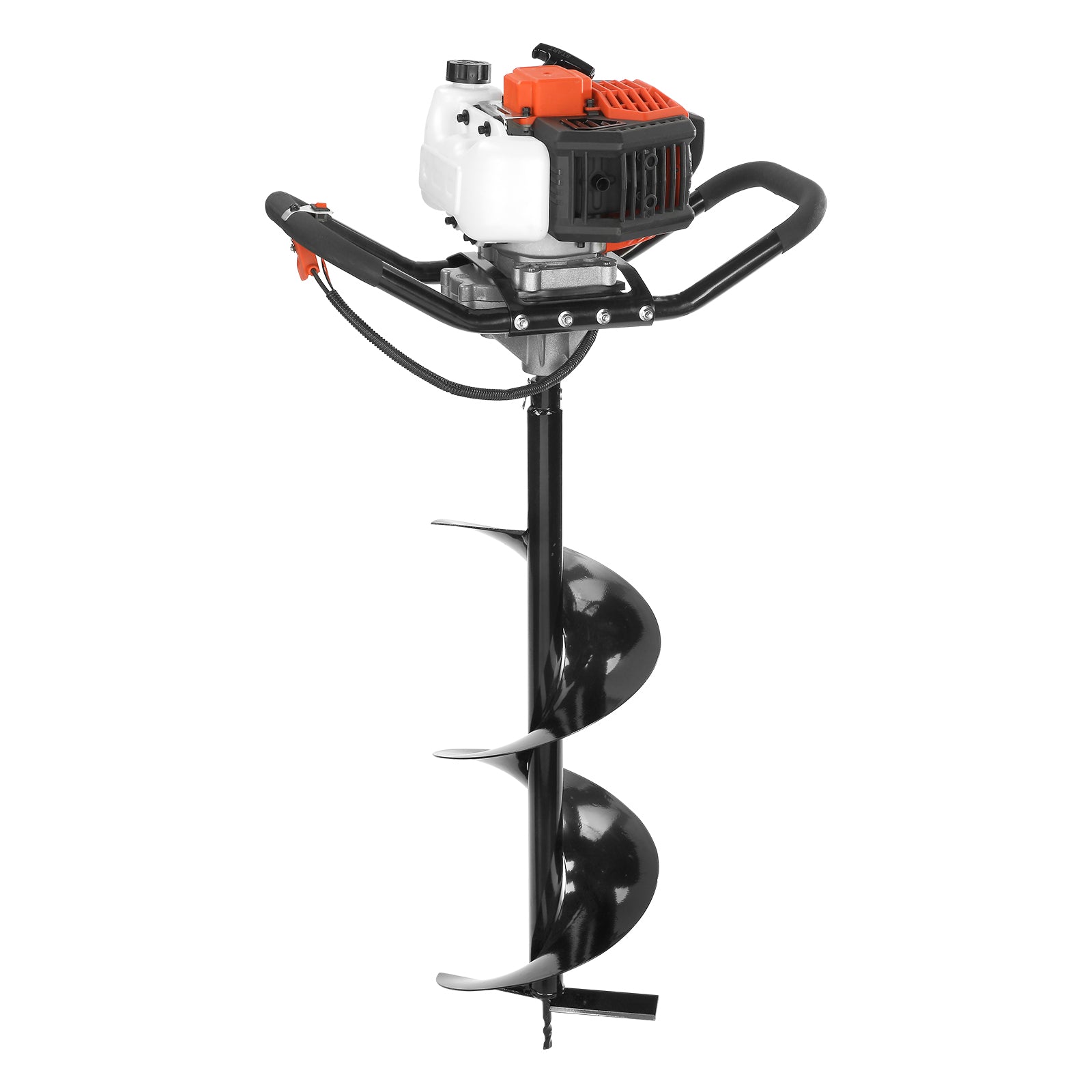 Post Hole Digger, 52cc 1450W Auger Post Hole digger, Gas Powered Earth Digger with Two Earth Auger Drill Bit 6" & 10" and 3 Extension Rods, for Farmland, Garden and Plant, EPA certification
